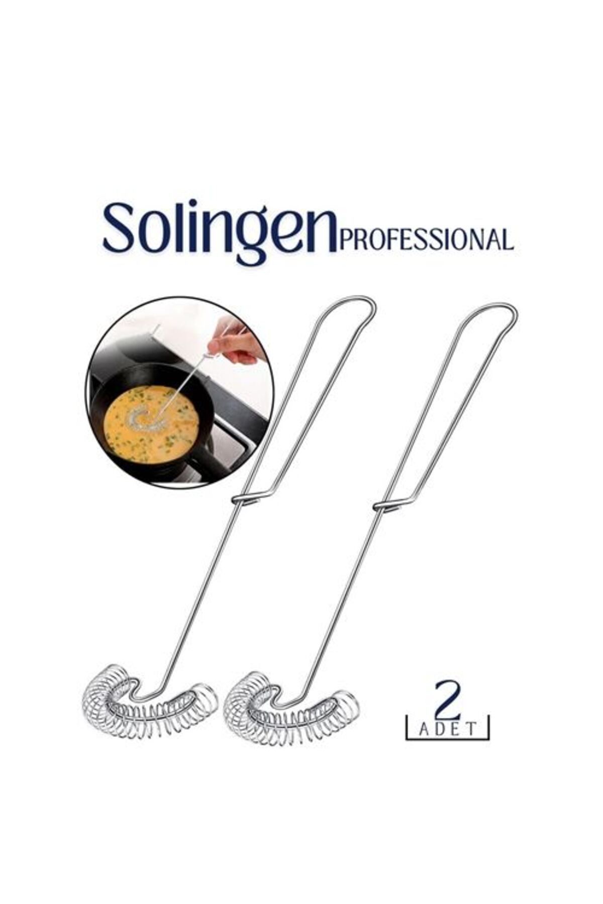 BirdoluSepet Engithalat 2 li Çelik Spiral Çırpıcı Solingen Professional