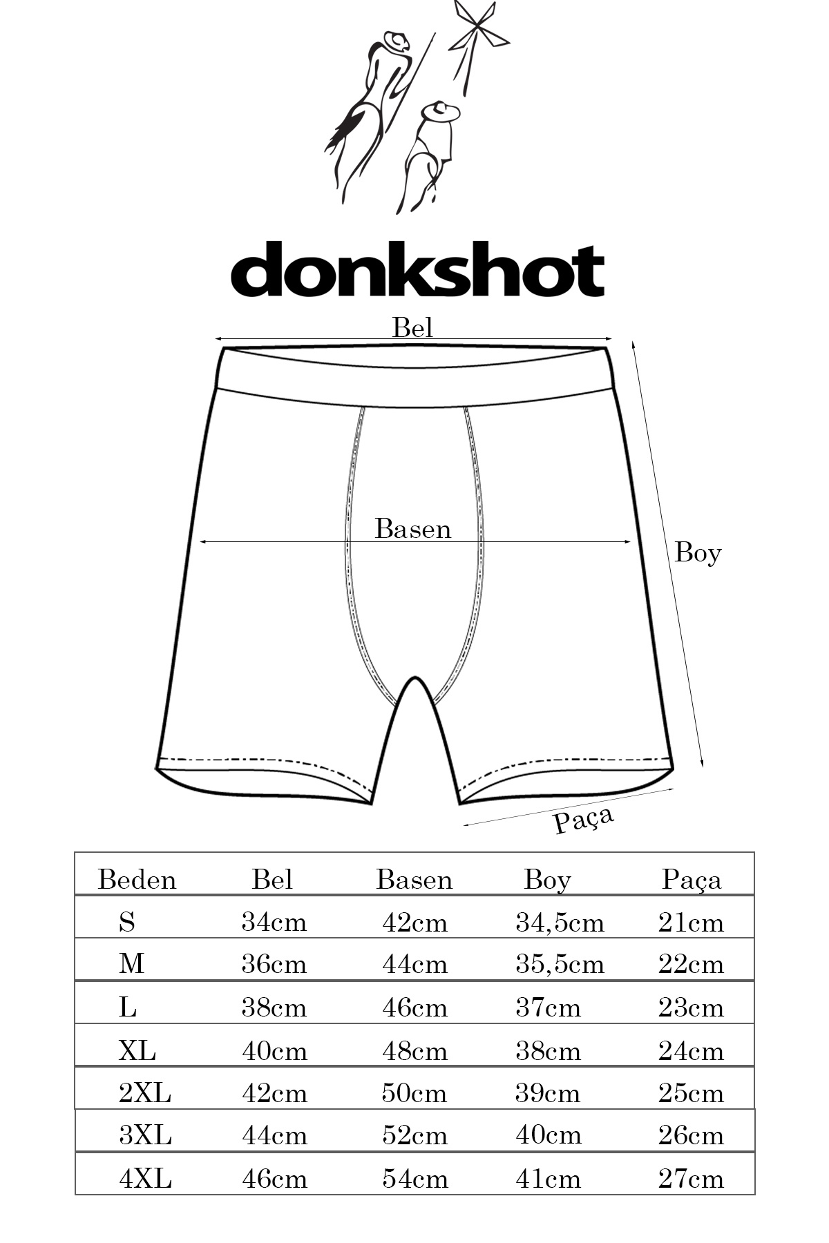 Donkshot 3'lü Set Uzun Paçalı Likralı Erkek Boxer 1004 - Sporcu Boxer görsel 7
