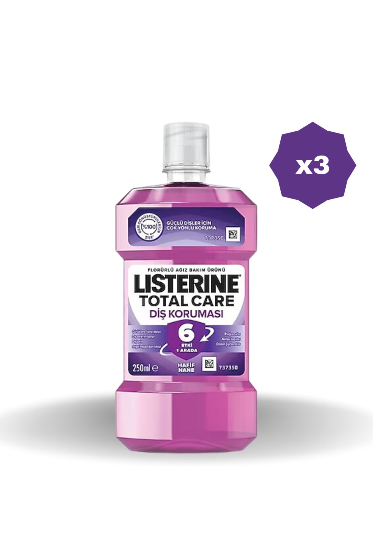 Listerine LİSTERİNE TOTAL CARE ZERO AĞIZ GARGARA 250 ML - (3 ADET)