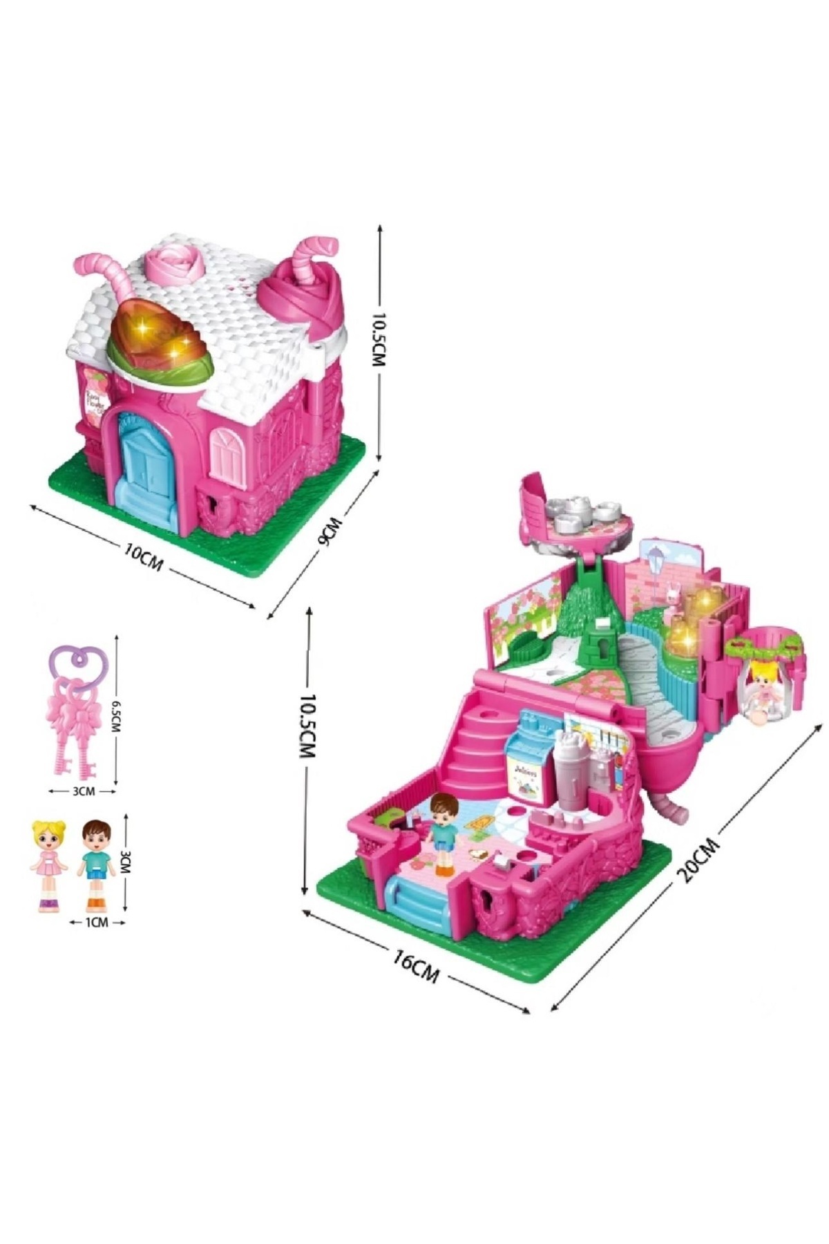 BYCEGU 93305 Müzikli Ve Işıklı Açılır Kapanır Aksesuarlı Oyuncak Ev Serisi Ürün Bir Adettir fotoğrafı 5 (önizleme)