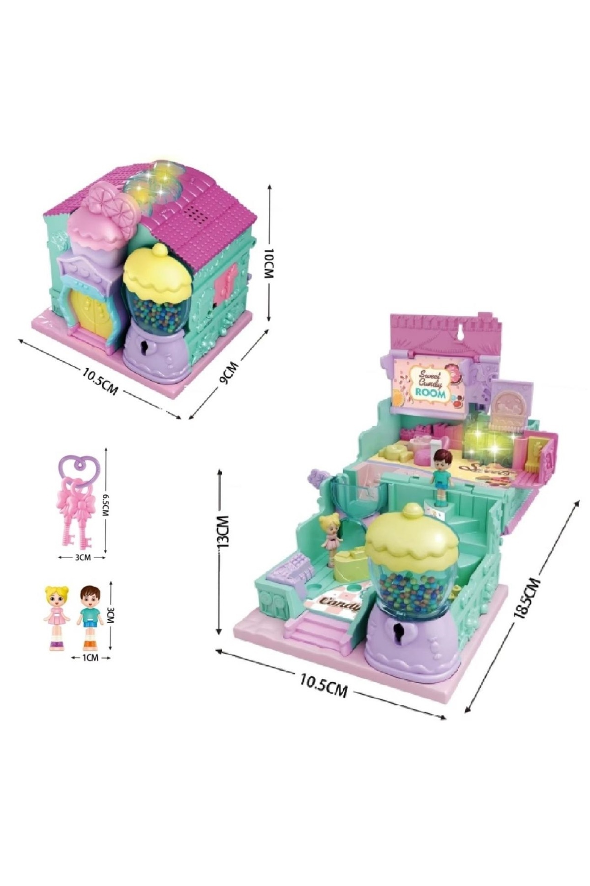 BYCEGU 93305 Müzikli Ve Işıklı Açılır Kapanır Aksesuarlı Oyuncak Ev Serisi Ürün Bir Adettir fotoğrafı 2 (önizleme)
