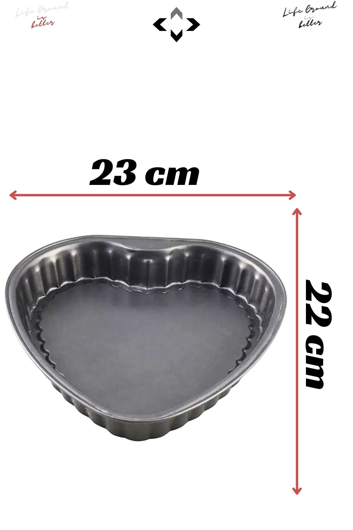 LİGROUND-Carbon Steel Heart Pattern Cake Mold Pastry Mold Bread Mold Stainless Steel Mold 4
