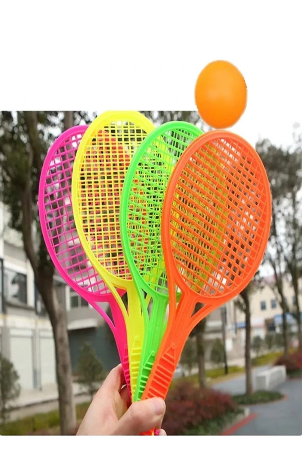 Hyd 12'li Set Oyuncak Plastik Raket Karne Hediyesi Doğum Günü Hediyesi 16 Cm Mini Boy Tenis Raketi fotoğrafı 3 (önizleme)