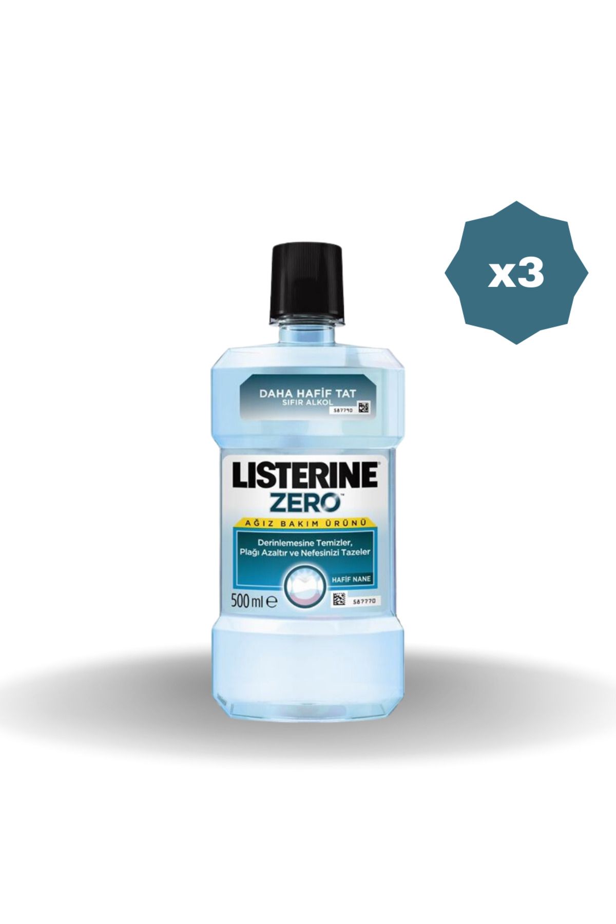 Listerine ZERO AĞIZ GARGARASI 500 ML - (3 ADET)