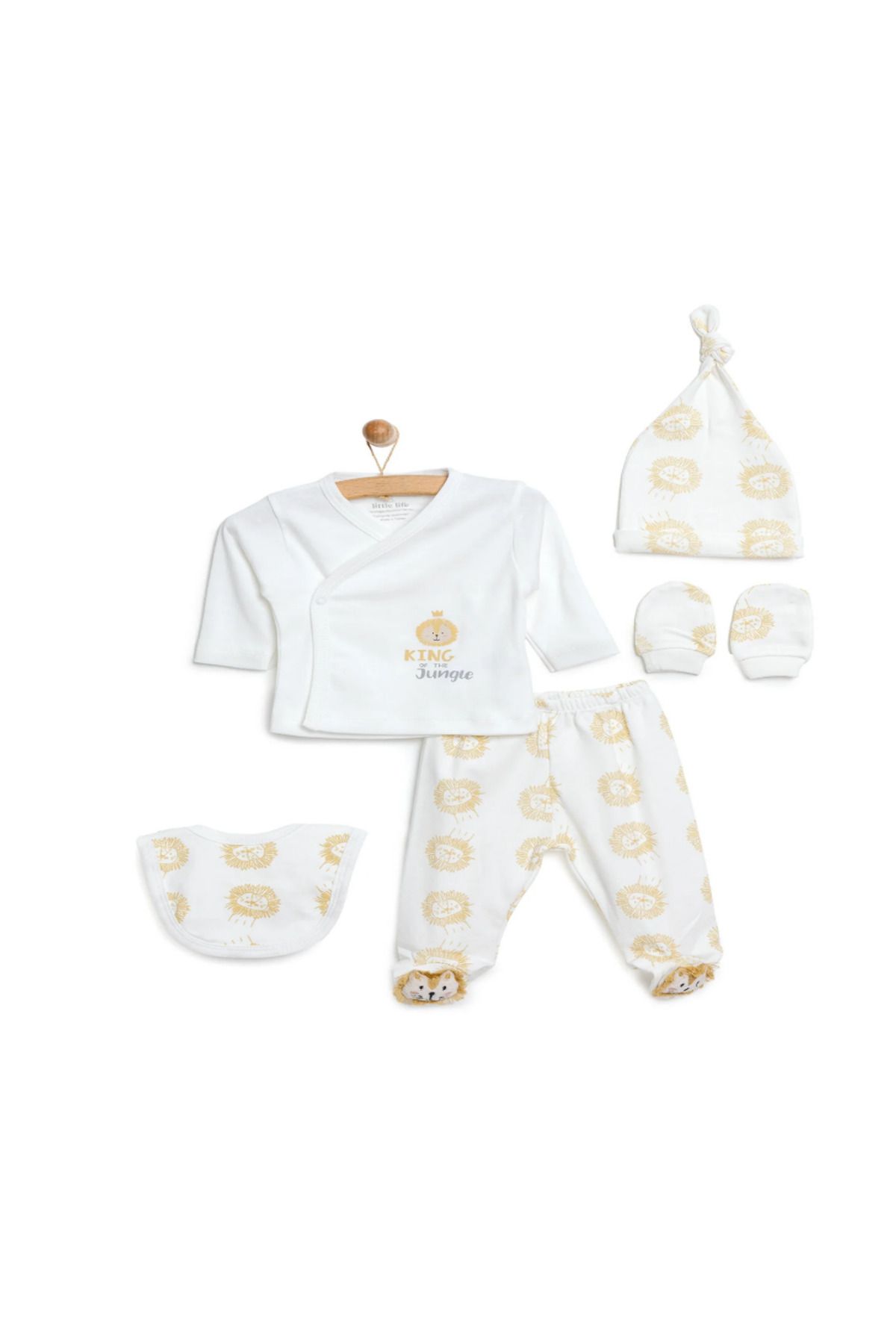 BEREKET BABY Erkek Bebek Takım 5'li Yenidoğan %100 Pamuklu Set 0-3 Aylık BEREKET BABY