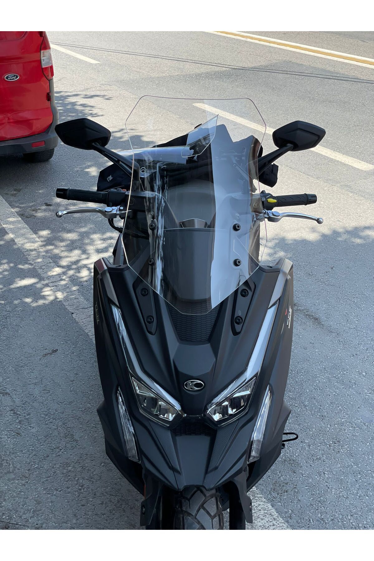 Kymco DTX 360 Siperlik Ön Cam 2021-2023 Model 65cm Şeffaf Renkli 4mm UZUN CAM