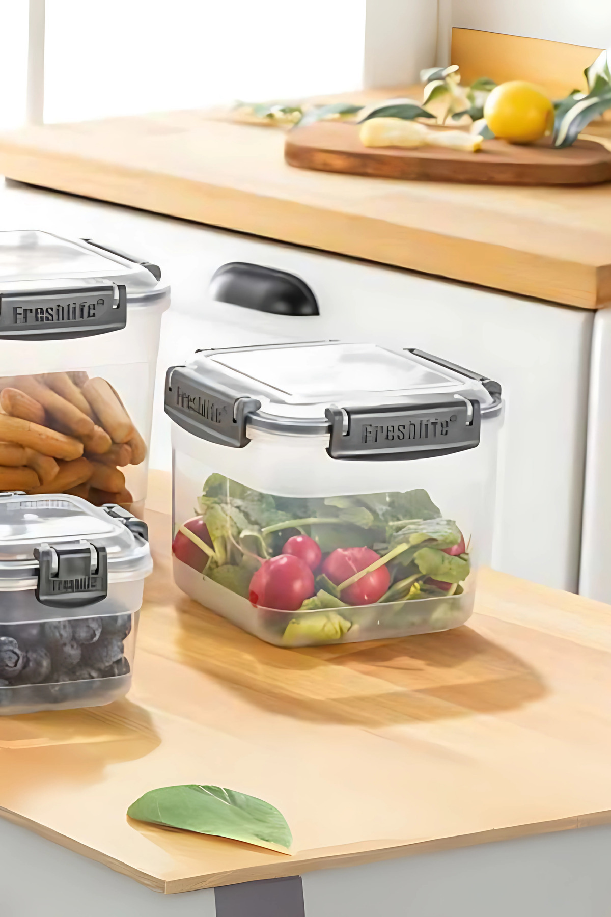 SUPERPUP-Set of 3 Storage Containers with Sealed Lock (0.75 Lt - 1.25 Lt - 2.1 Lt) 5
