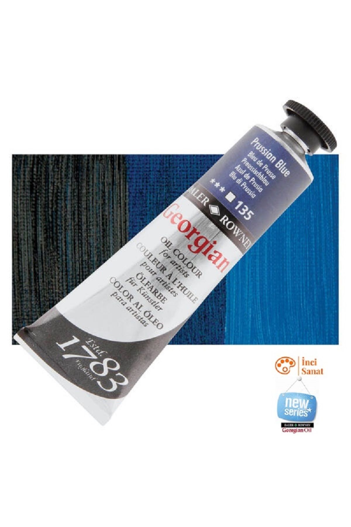 Daler Rowney Georgian N:135 Prussian Blue Yağlı Boya 38ml Profesyonel Oil Colour New Series