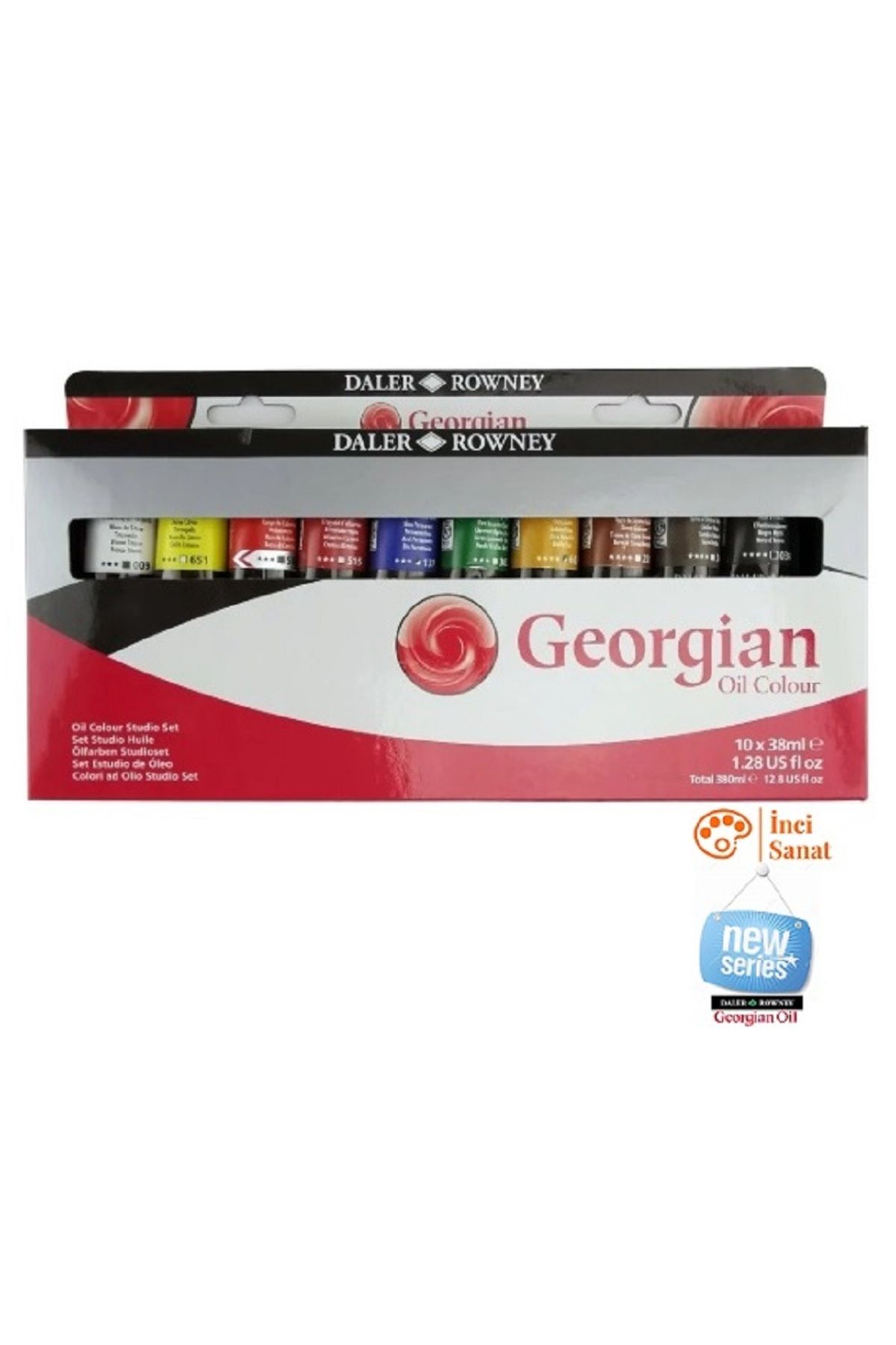 Daler Rowney Georgian 10x38 ml Yağlı Boya Set Studio Set 38ml Profesyonel Oil Colour Set