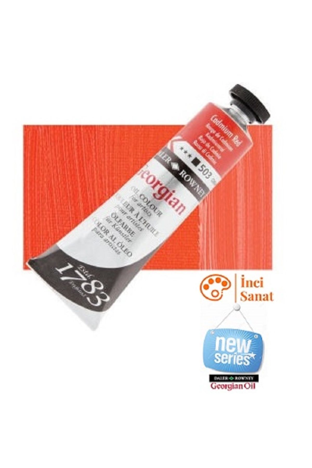 Daler Rowney Georgian N:503 Cadmium Red Yağlı Boya 38ml Profesyonel Oil Colour New Series