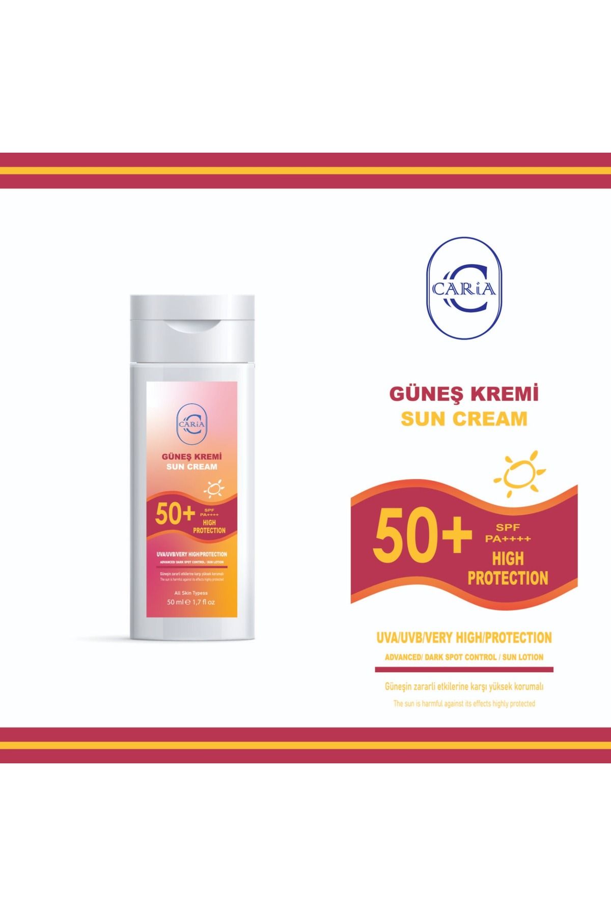 Caria Güneş Kremi 50 ML