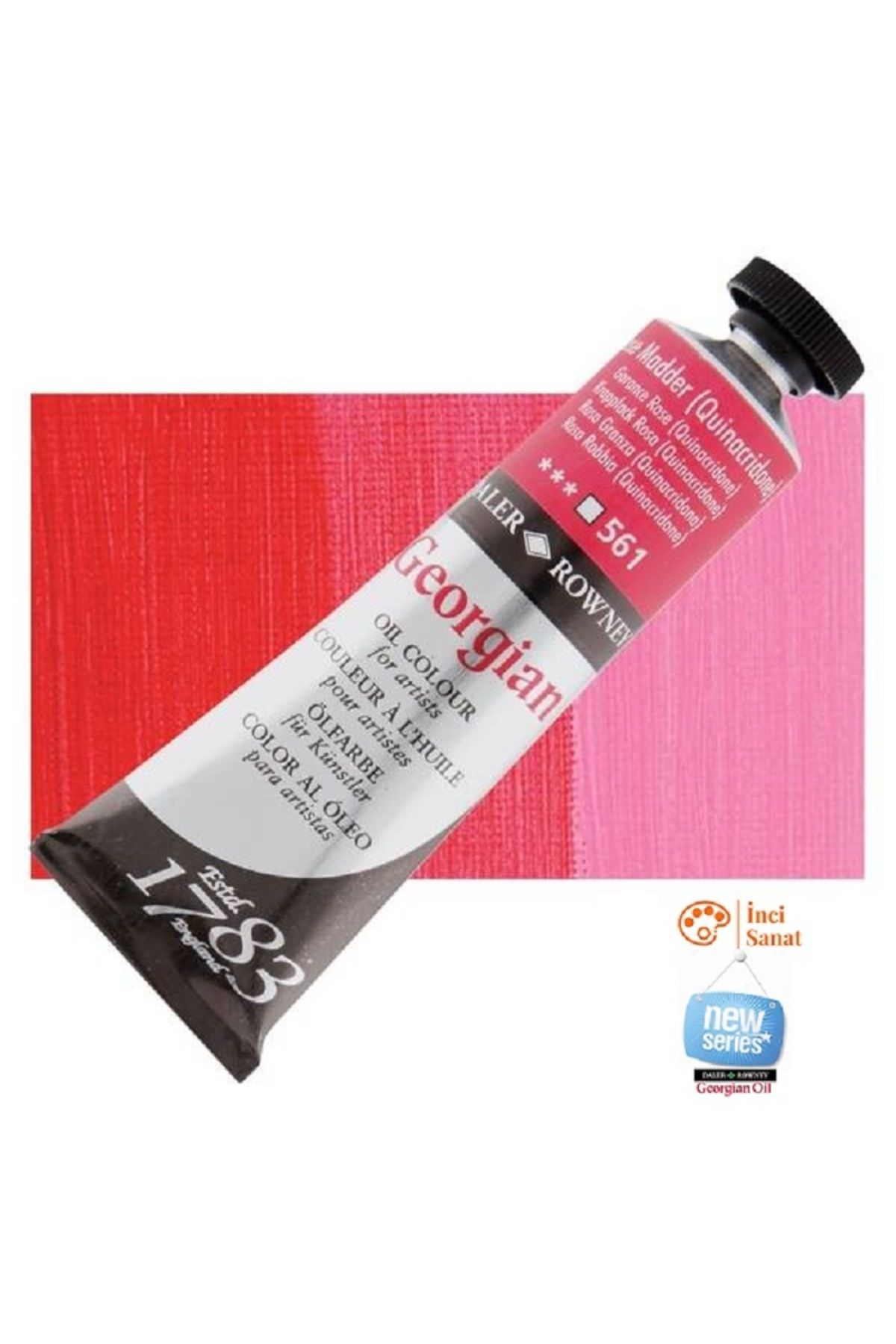 Daler Rowney Georgian N:561 Rose Madder (Hue) Yağlı Boya 38ml Profesyonel Oil Colour New Series