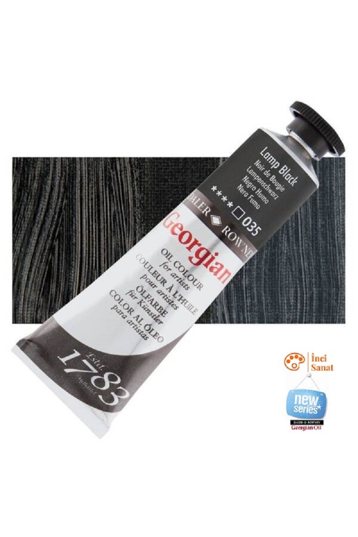 Daler Rowney Georgian N:035 Lamp Black Yağlı Boya 38ml Profesyonel Oil Colour New Series