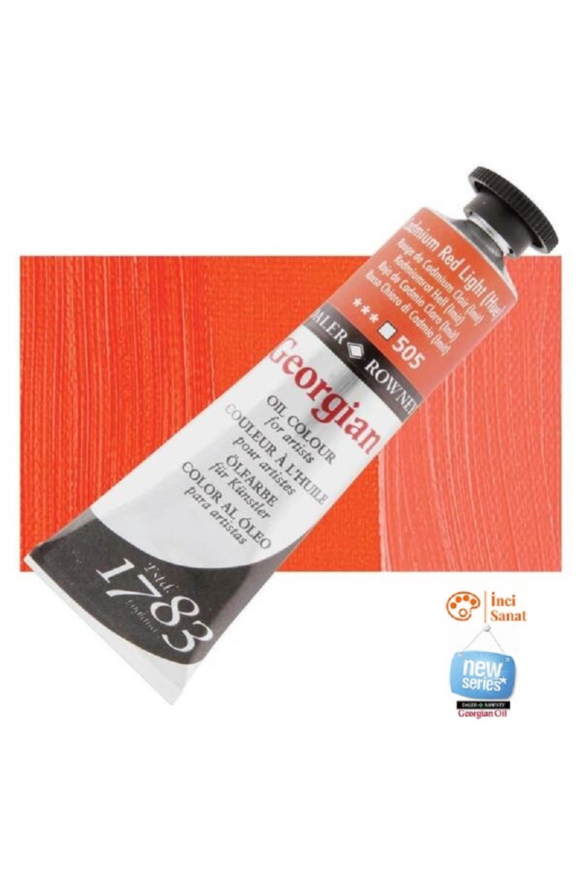 Daler Rowney Georgian N:505 Cadmium Red Light (Hue) Yağlı Boya 38ml Profesyonel Oil Colour New Series