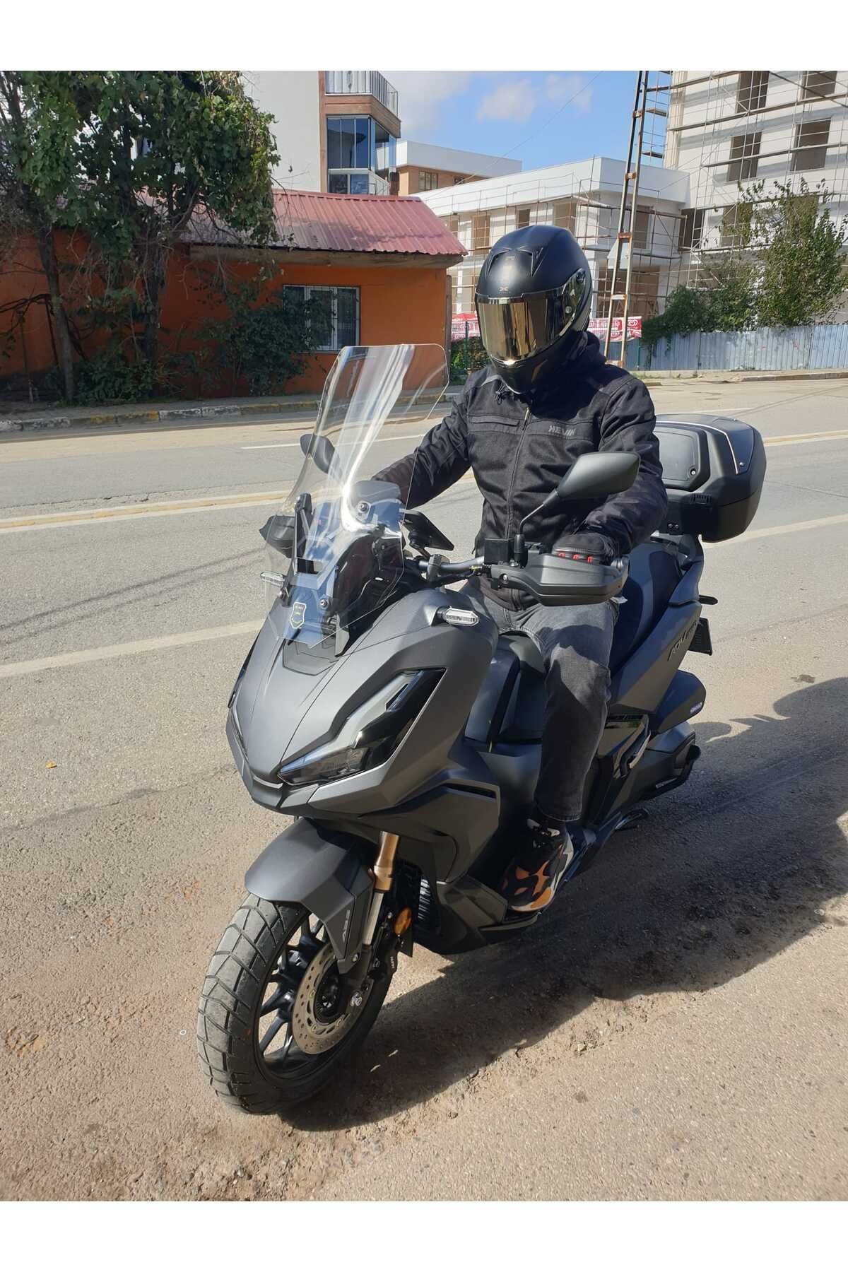 Honda Adv 350 Siperlik Ön Cam 2023-2025 Model 60cm Şeffaf Renkli 4mm ORTA BOYLU CAM