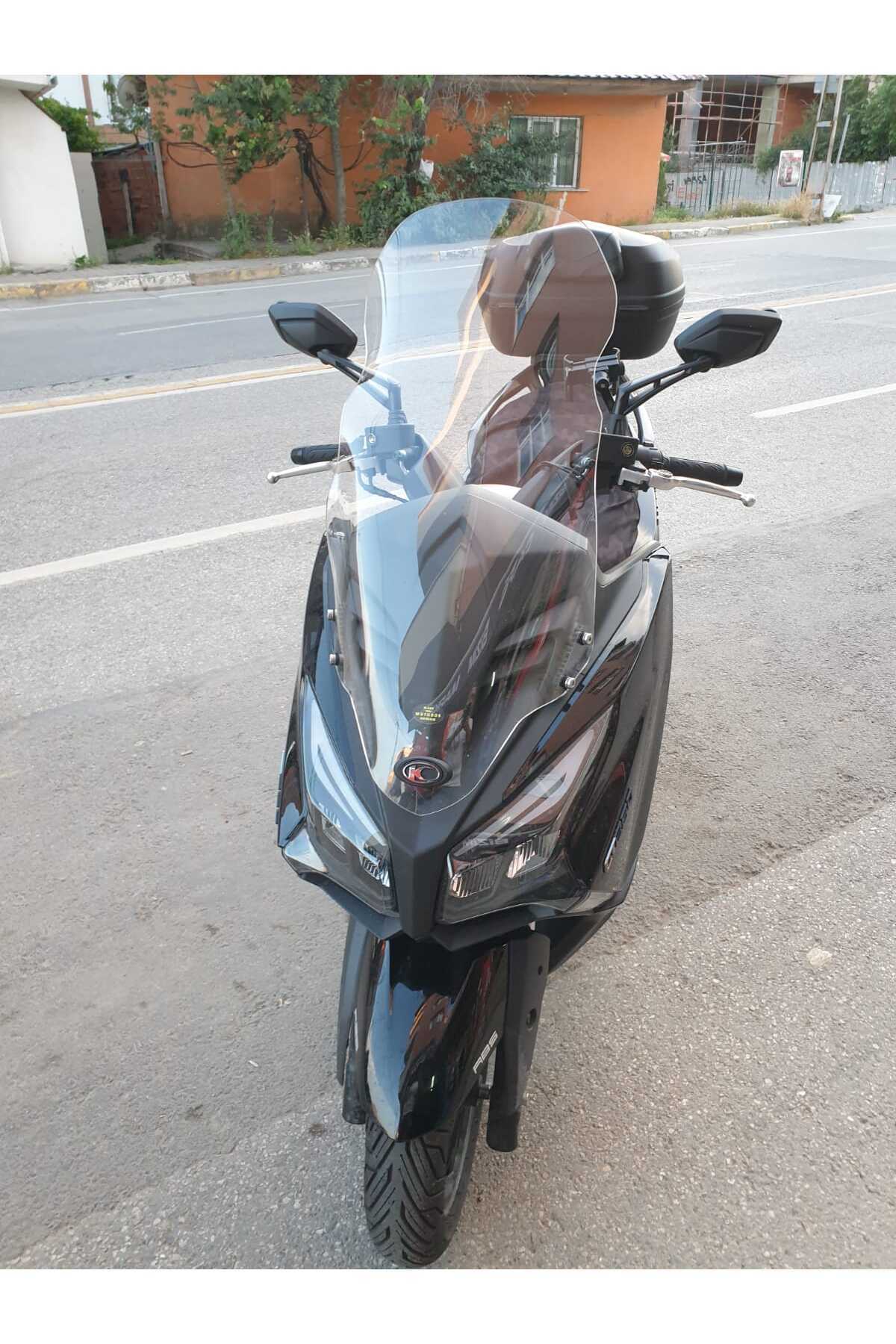 Kymco Xtown 250 İ Siperlik Ön Cam 2020 2025 Model 83cm Şeffaf Renkli 4mm UZUN CAM