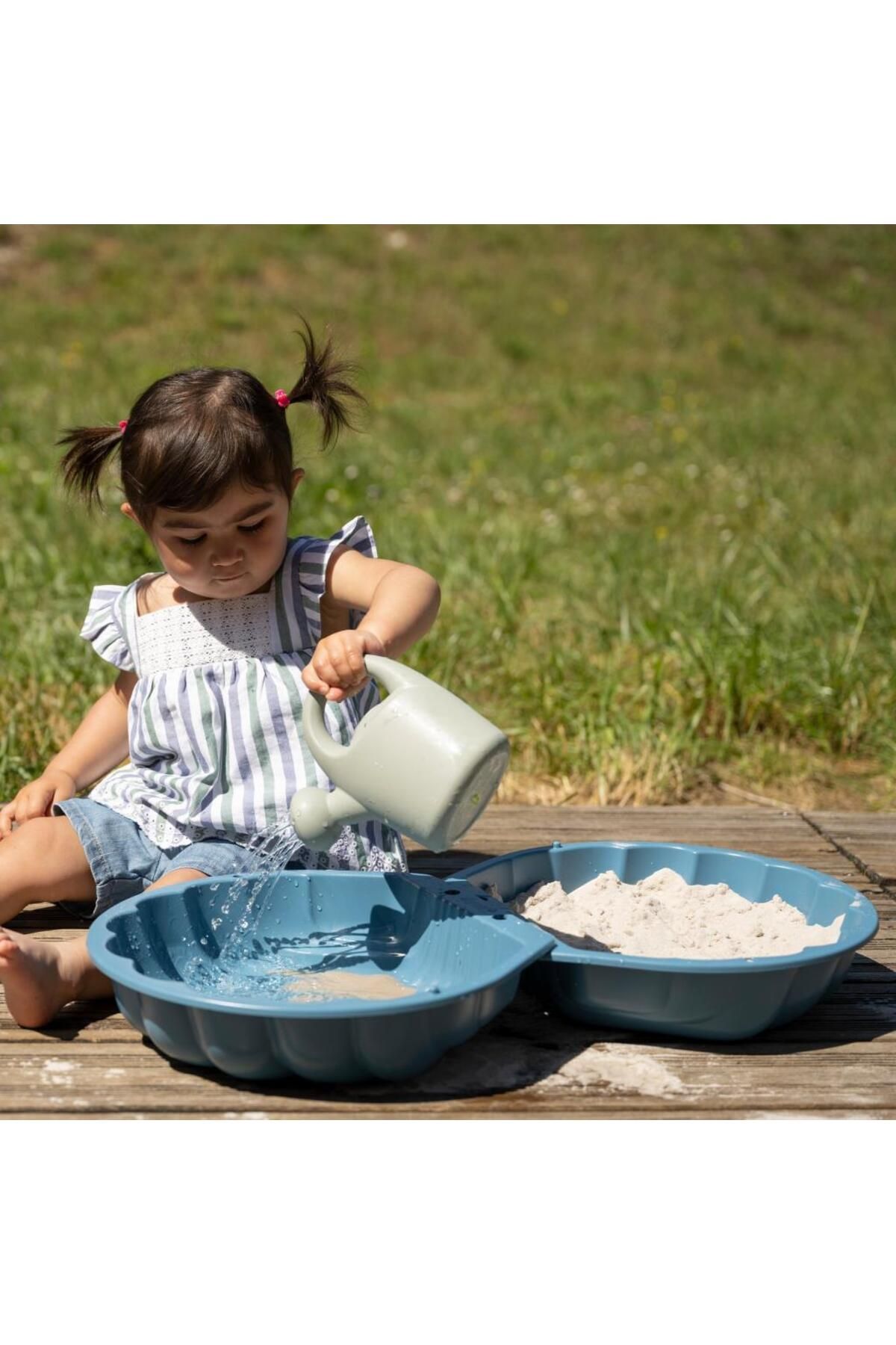 Smoby-Seashell Play Pool Watering Can - with Rake, Shovel and 2 Play Molds 850210 5
