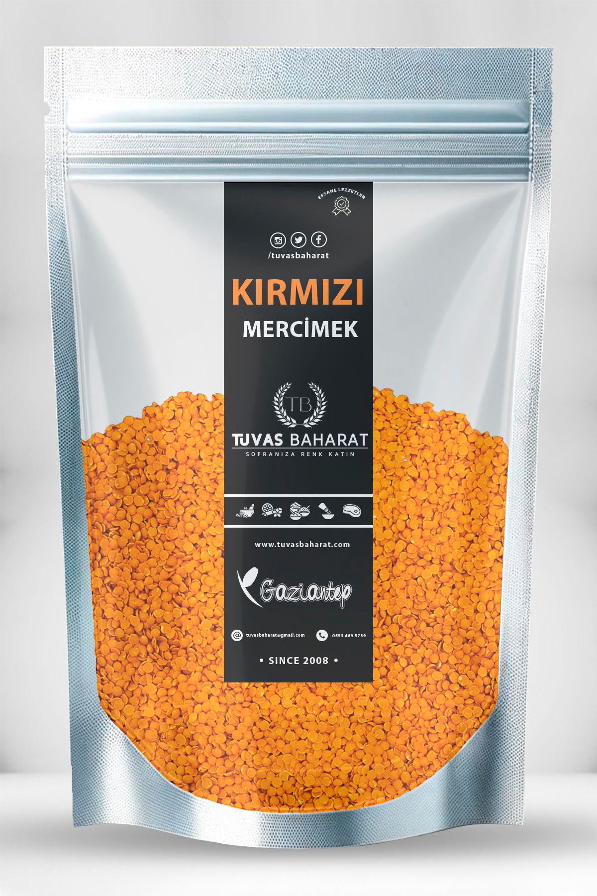 TUVAS BAHARAT Kırmızı Mercimek 1 kg