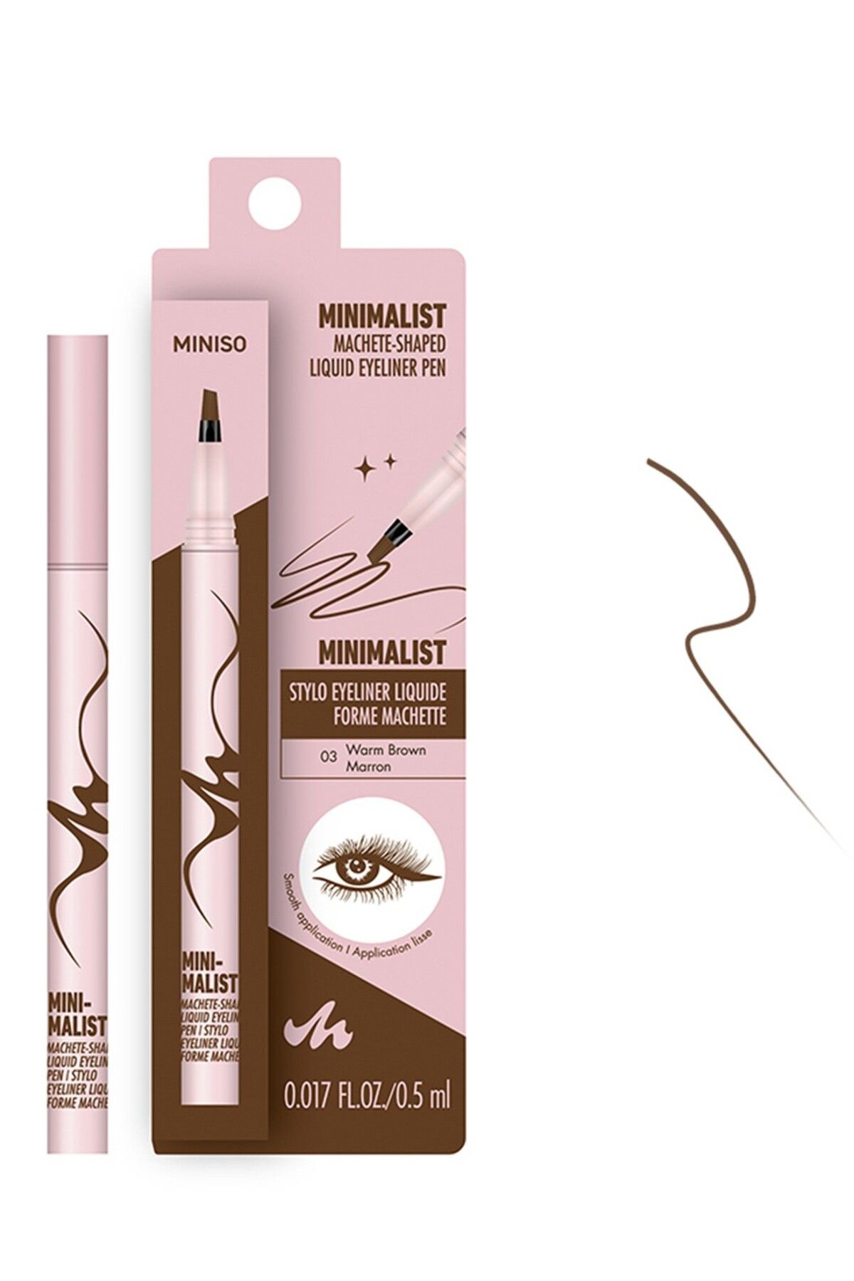 Miniso Minimalist Serisi Kesik Uçlu Eyeliner (03 Kızıl Kahve)