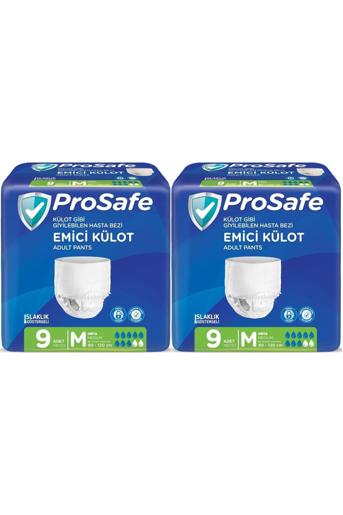 PROSAFE Emici Külot Hasta Bezi Orta-Medium 18 Adet (2PK*9)