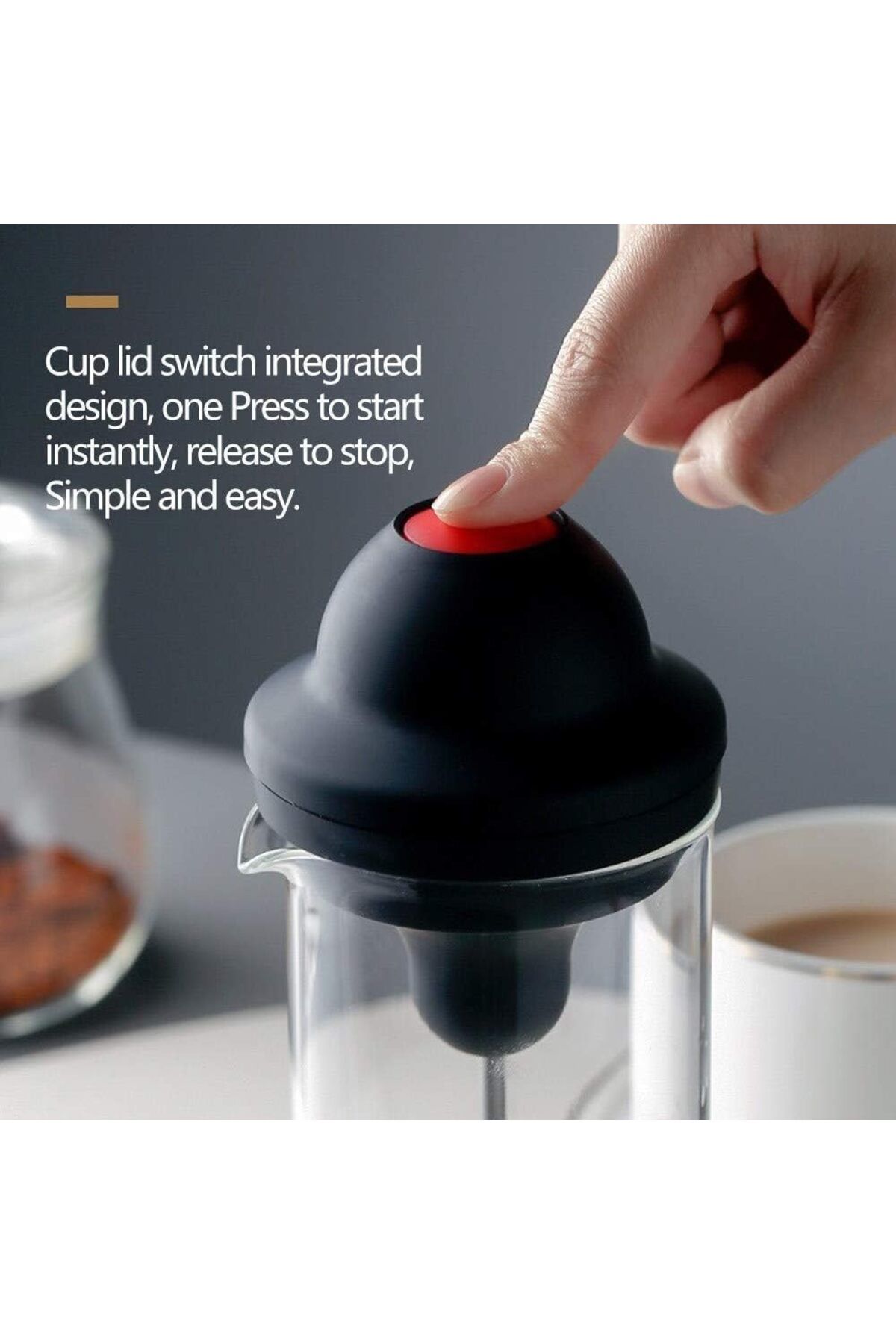 Taimi-Electric Milk Frother Cup Foamer Mixer for Coffee Frappe Kitchen 2