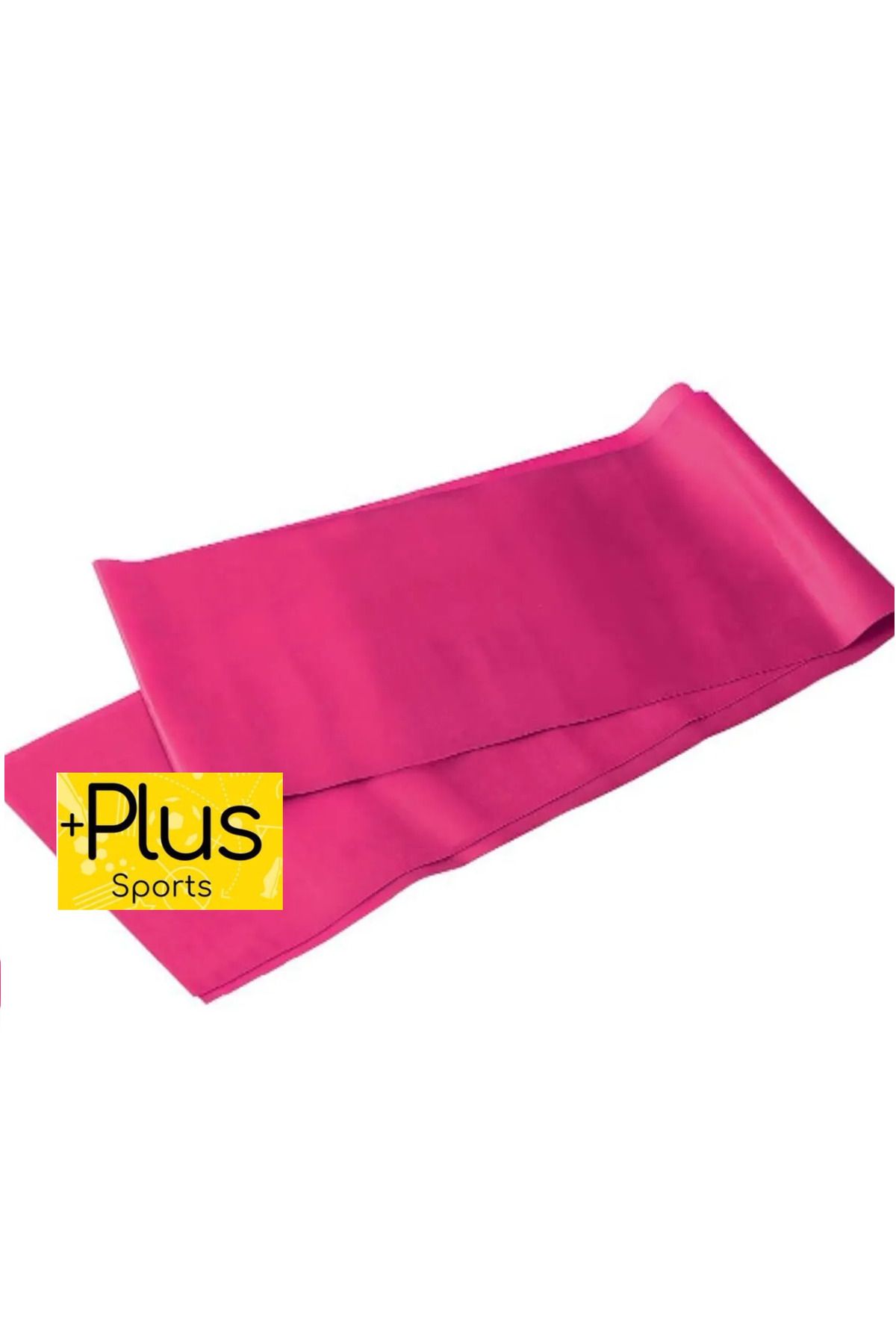 PLUSSPORT Pilates Bandı Fuşya Orta Sert 120 x 15 Cm Egzersiz Direnç Lastiği (Uç Kısmı Açık)