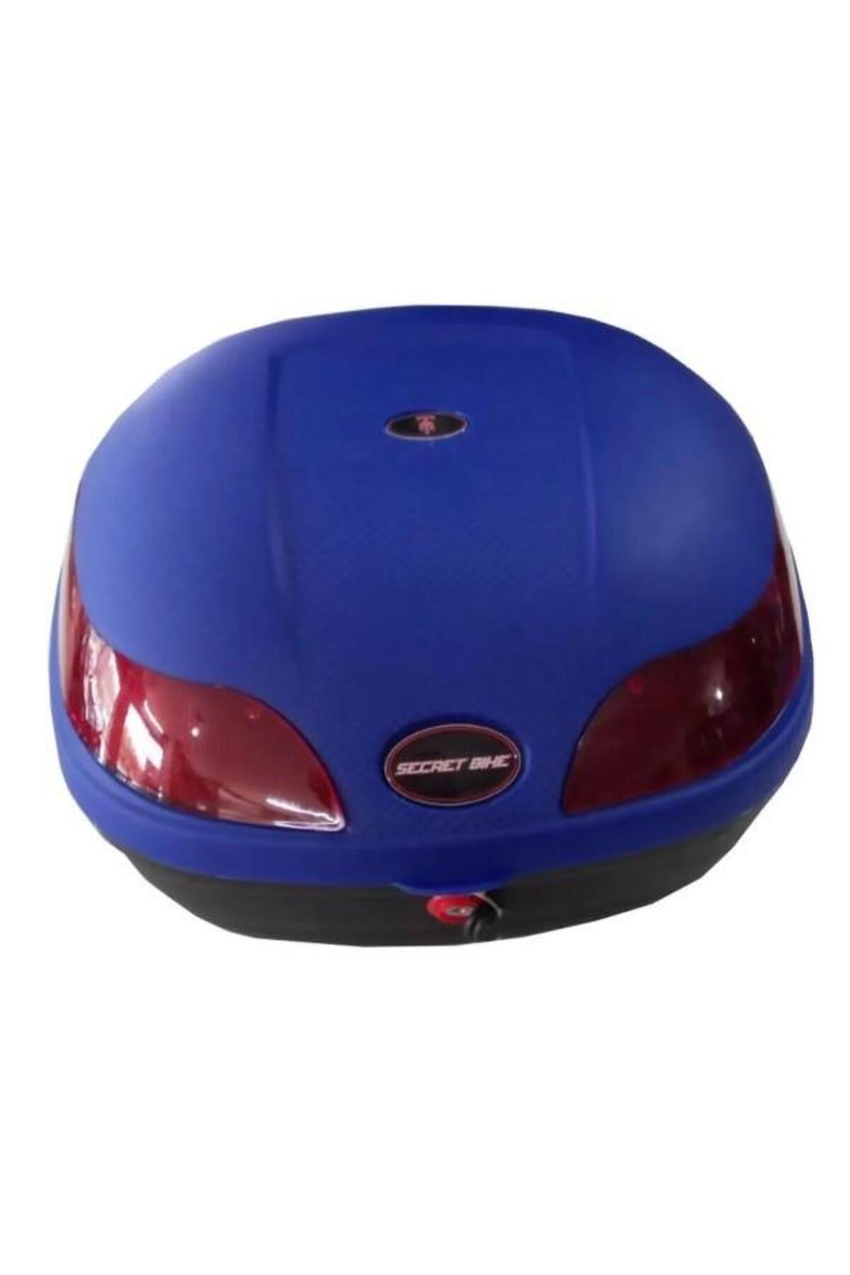 Genel Markalar Secret Bike Motosiklet Arka Çanta 33 Litre Mavi Sepet Port Bagaj Kilitli