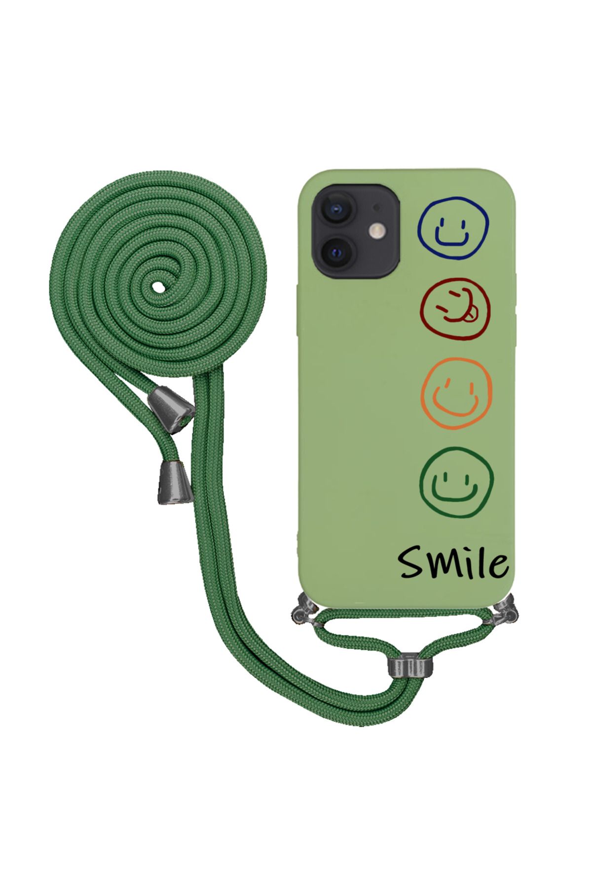 Royaleks iPhone 12 Mini İpli Lansman Kılıf - Smile