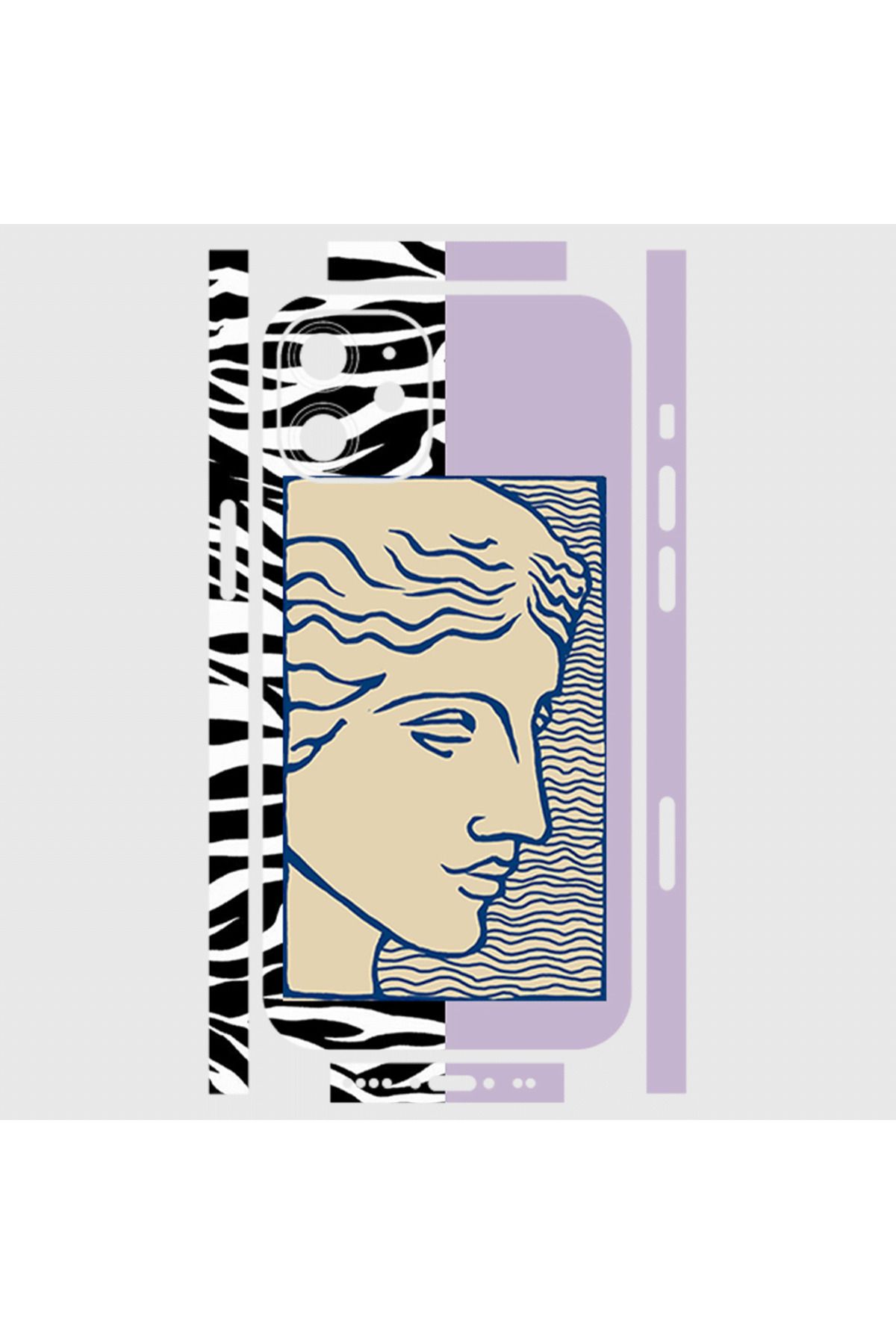 Royaleks iPhone 12 Telefon Kaplama - Leopar Face