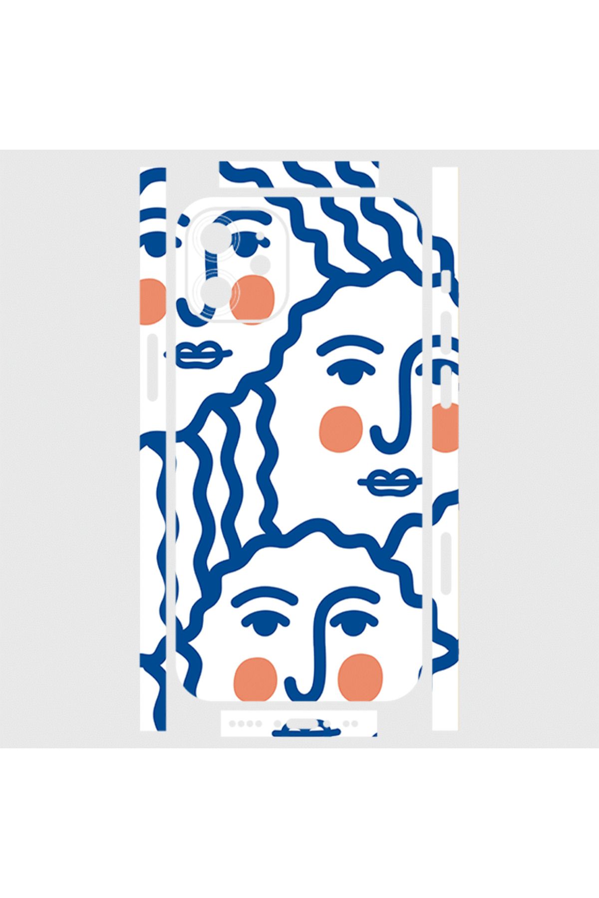 Royaleks iPhone 12 Telefon Kaplama - Faces