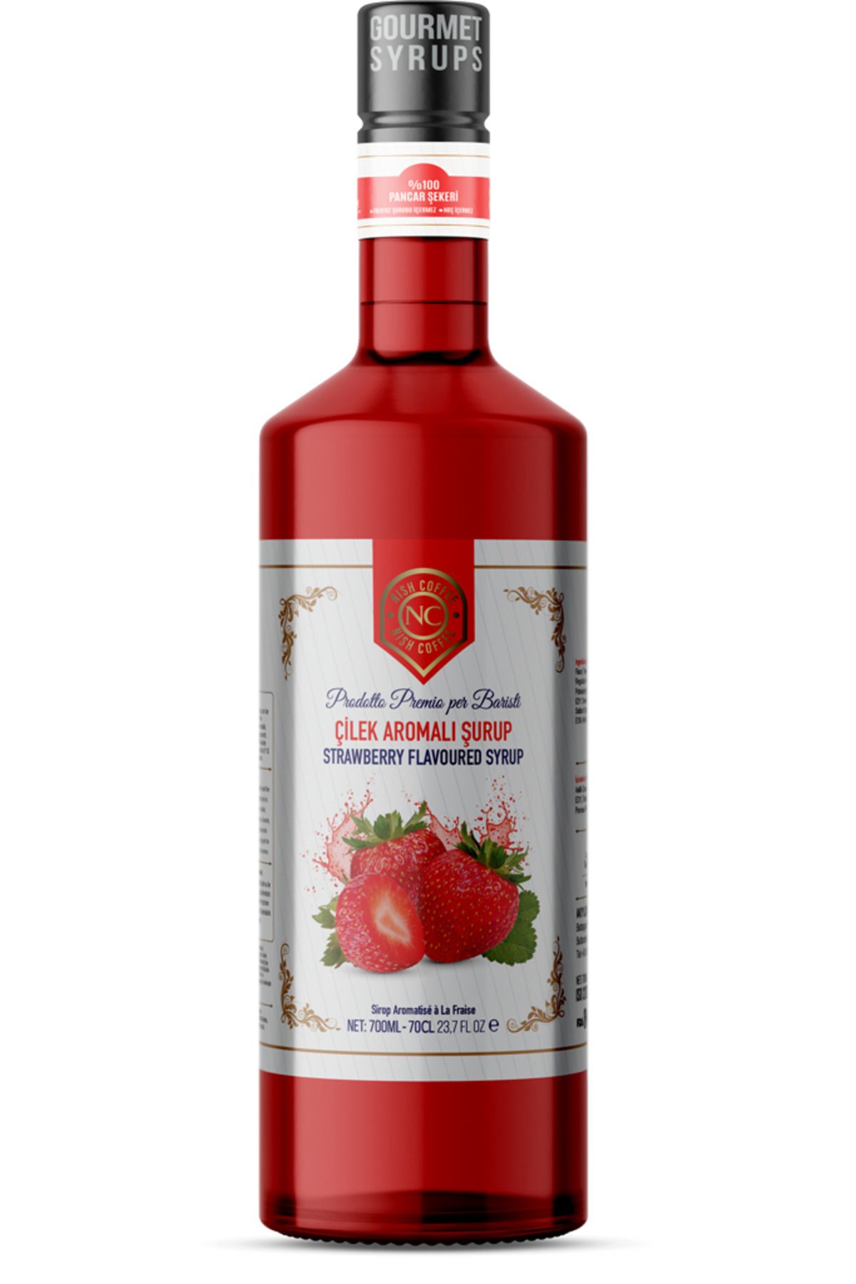 Nish Coffee Nish Çilek Aromalı Şurup 700 ML - Pet Şişe