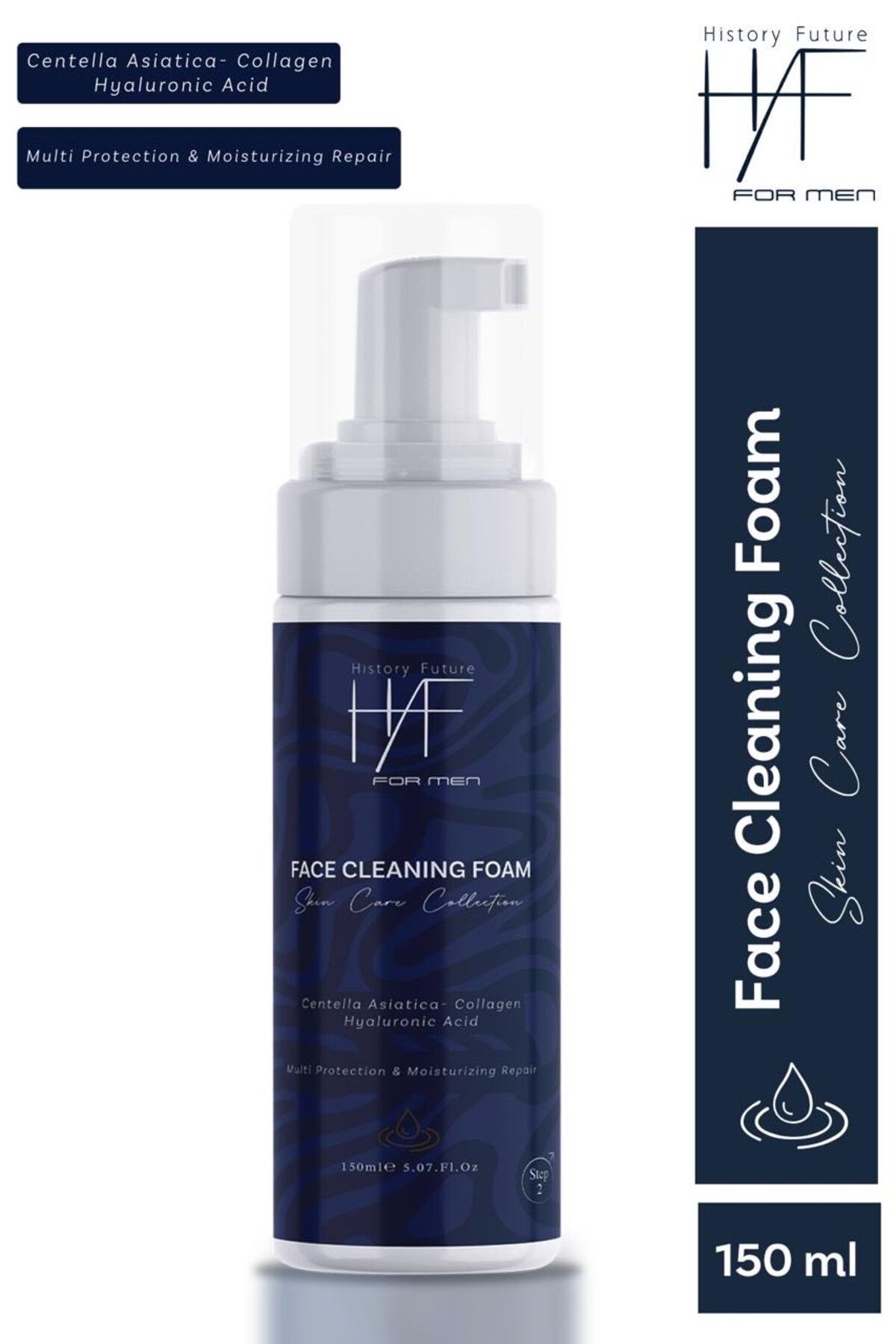 history future-Men's Facial Cleansing Foam Deep Cleansing Moisturizing Effect Soap-Free Formula 150ml 2