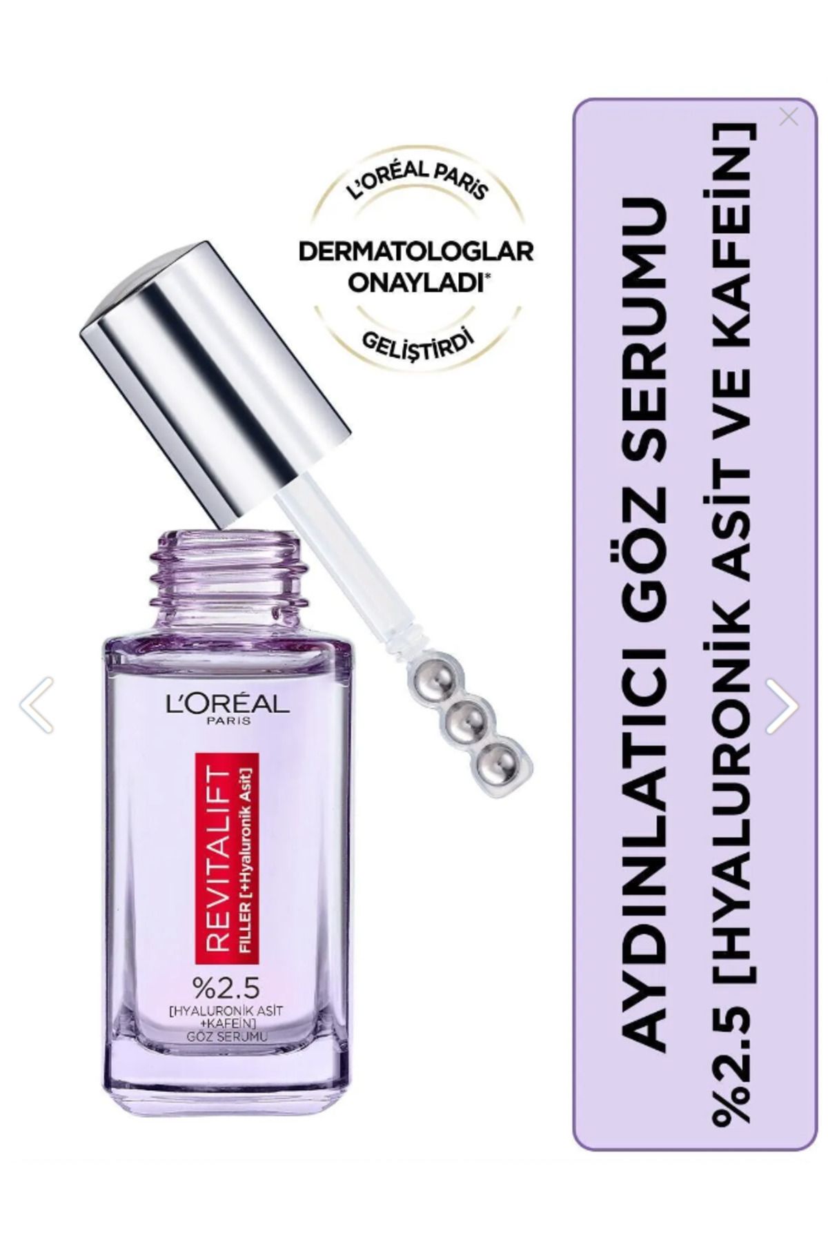 L'Oreal Paris Revitalift Filler Aydınlatıcı Göz Serumu %2.5 20ml