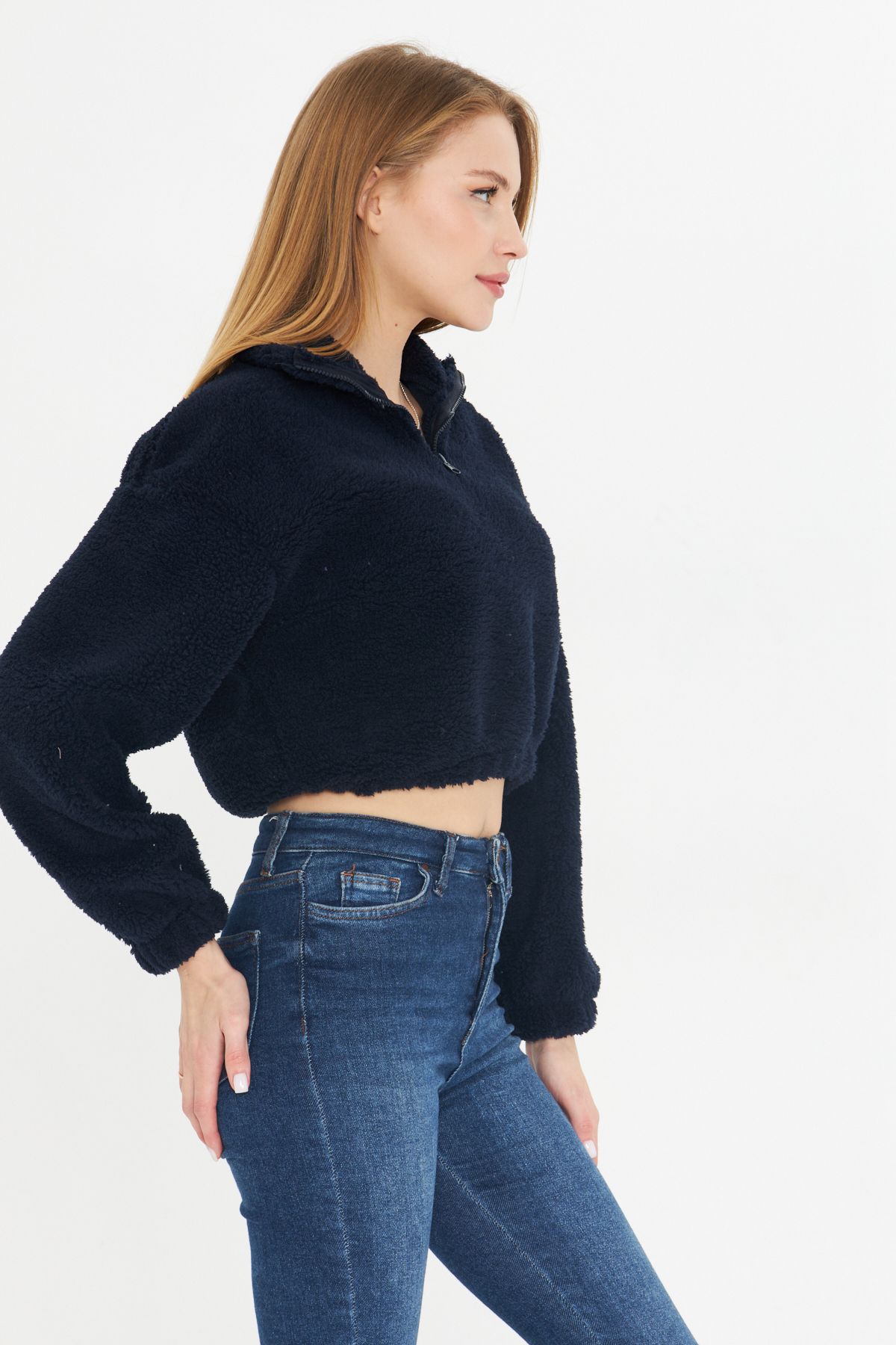 Oyga-Women's Plush Crop Sweater 5