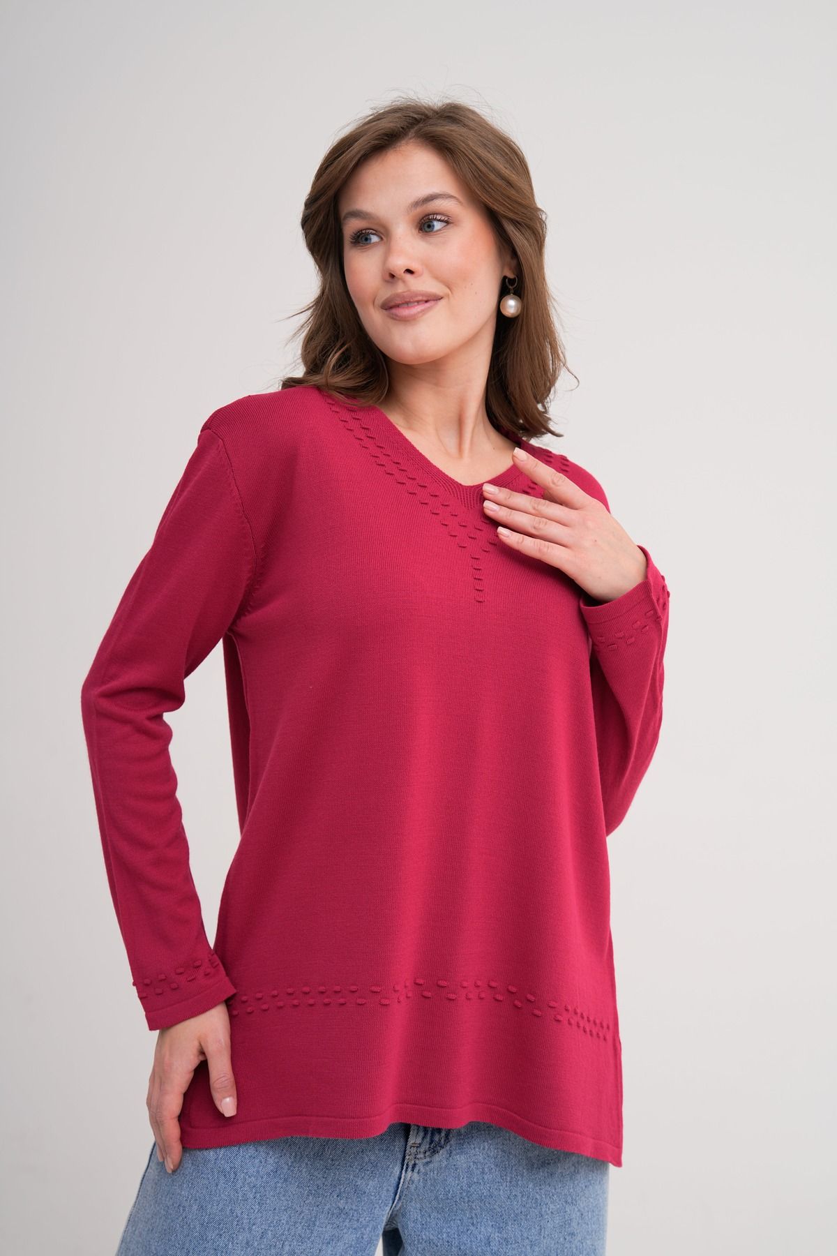 Lamierra-Seasonal Knitwear Mother's Blouse 3