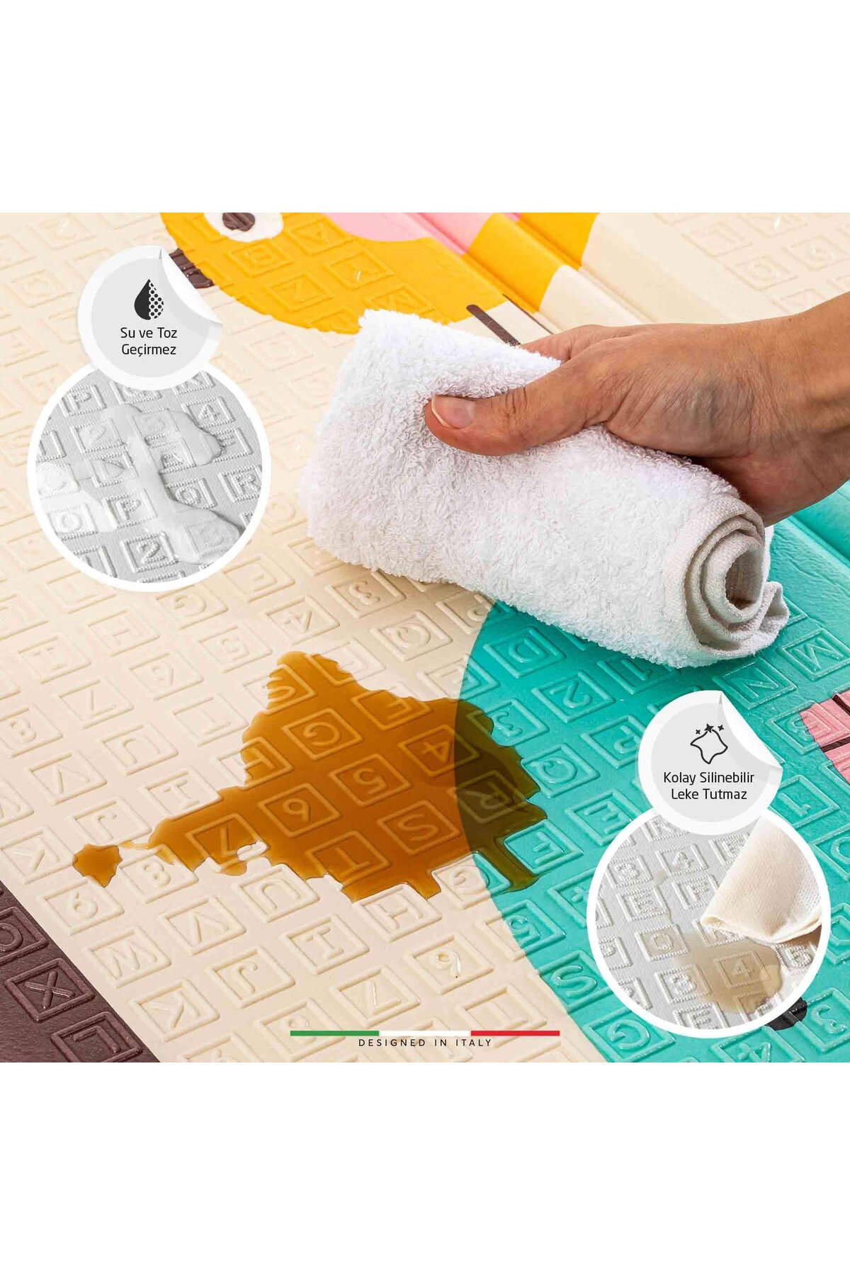 Elele Panda Katlanabilir Oyun Matı Oyun Halısı 180x200x1,5 Cm XFD317 Panda fotoğrafı 5 (önizleme)