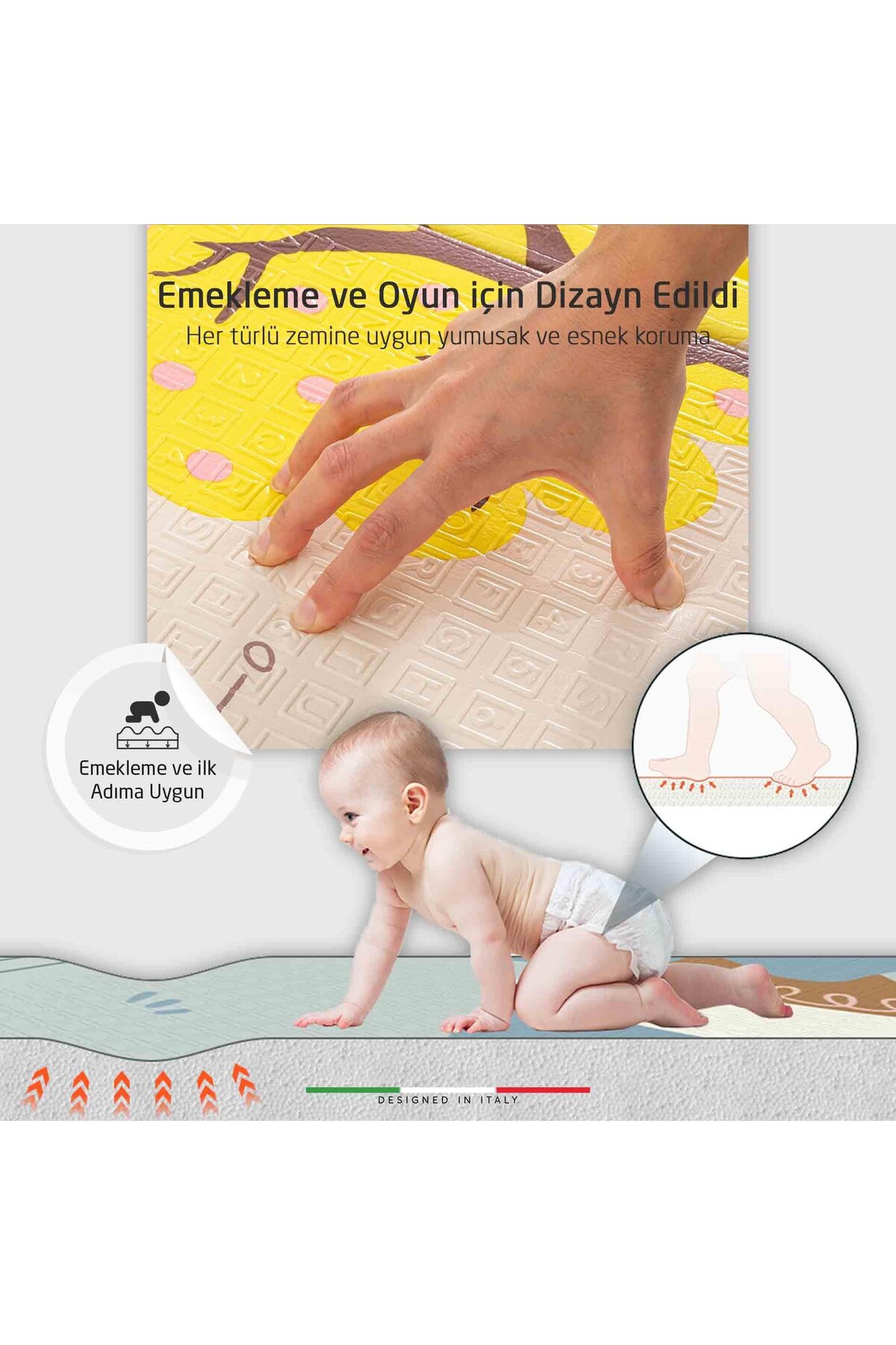 Elele Happy Bear Katlanabilir Oyun Matı Oyun Halısı 150x200x1 Cm XFD116 Happy Bear fotoğrafı 6 (önizleme)