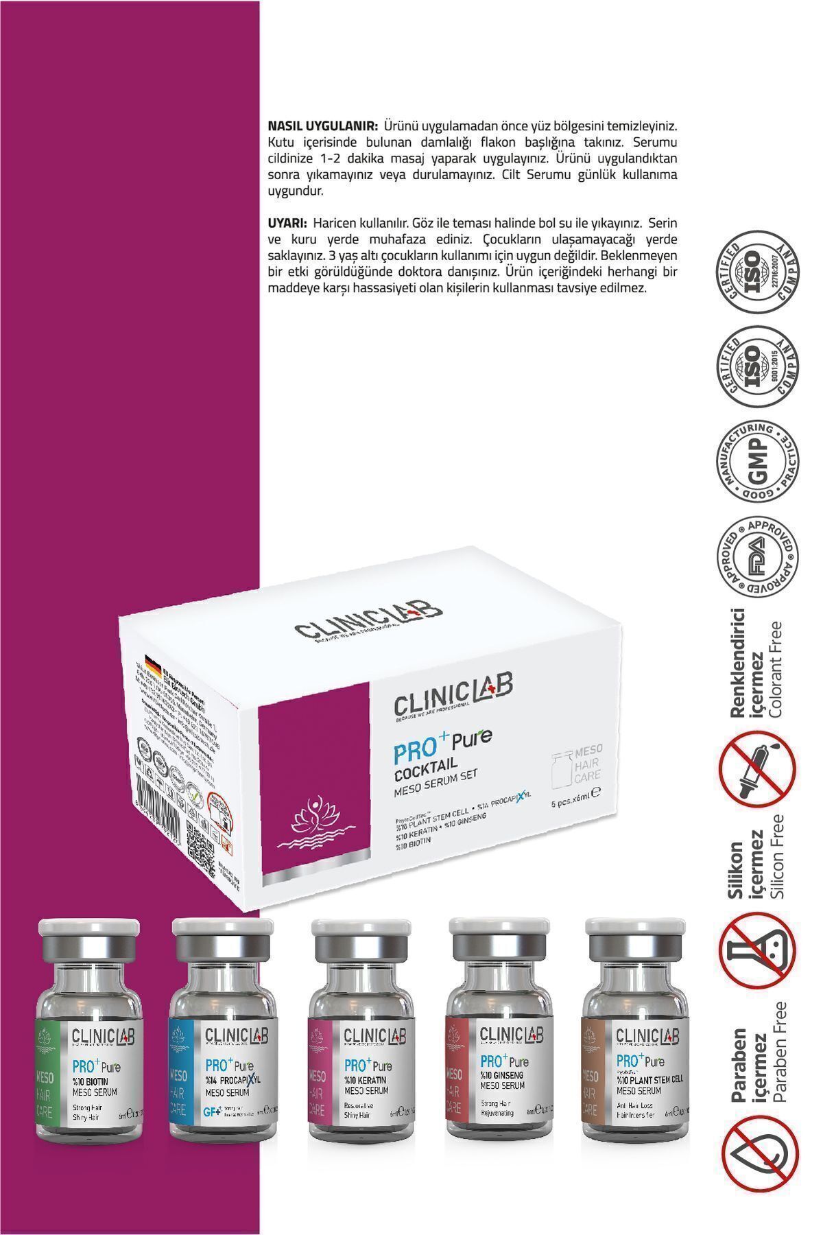 Cliniclab-Coctail Meso Serum with 5 Different Hair Serums 6 ml 6