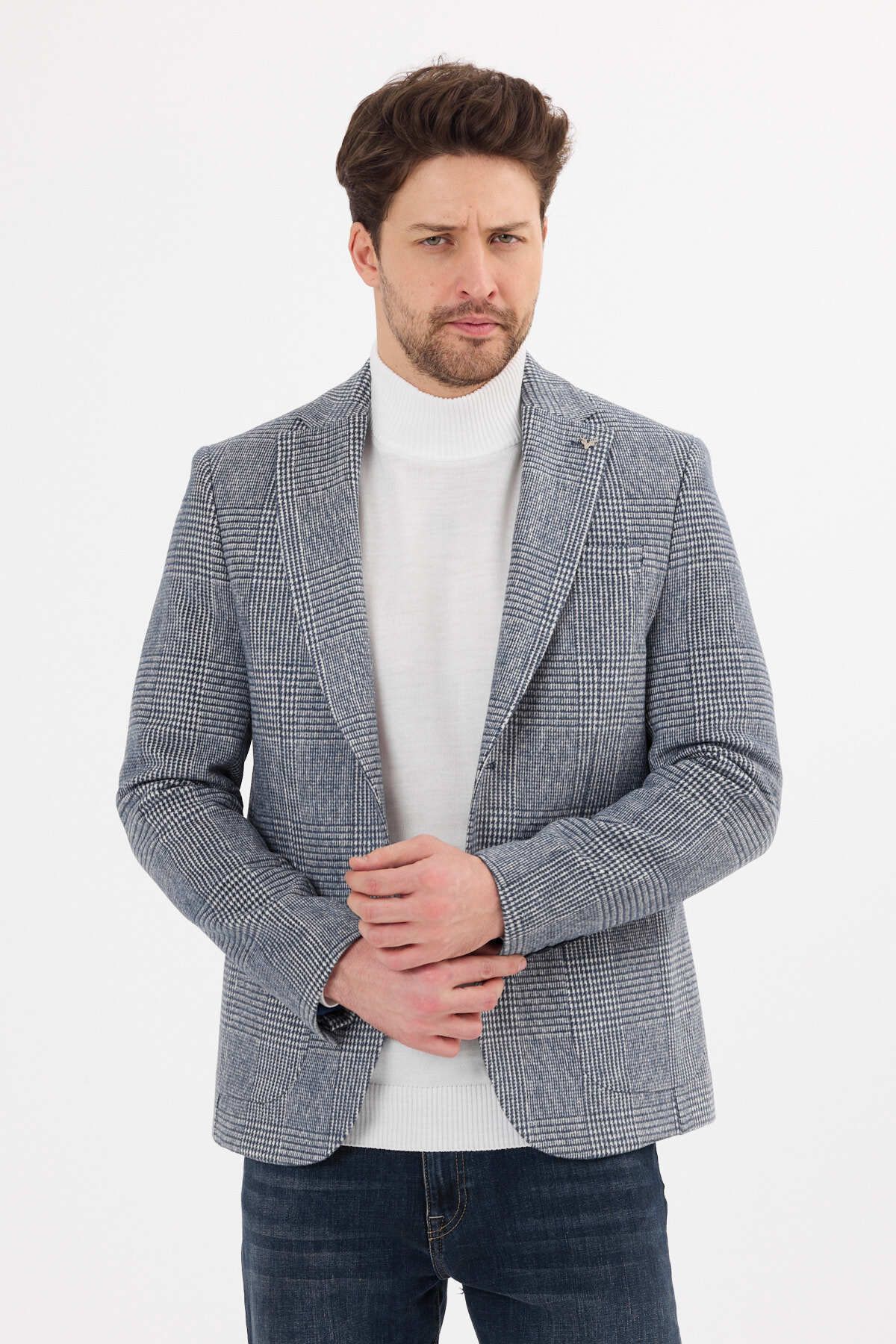 Savira-Faceted Slimfit Jacket - Blended Winter Fabric, Drop 6 Unlined, New Season 2