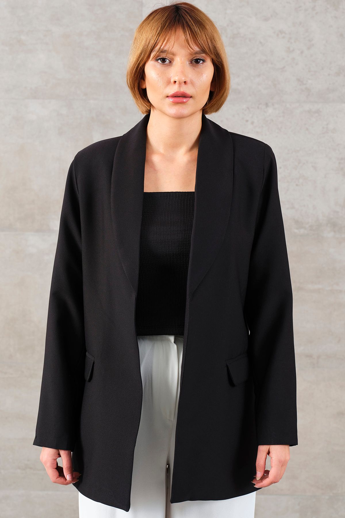 DPARİS-Double Breasted Collar Blazer Jacket 5