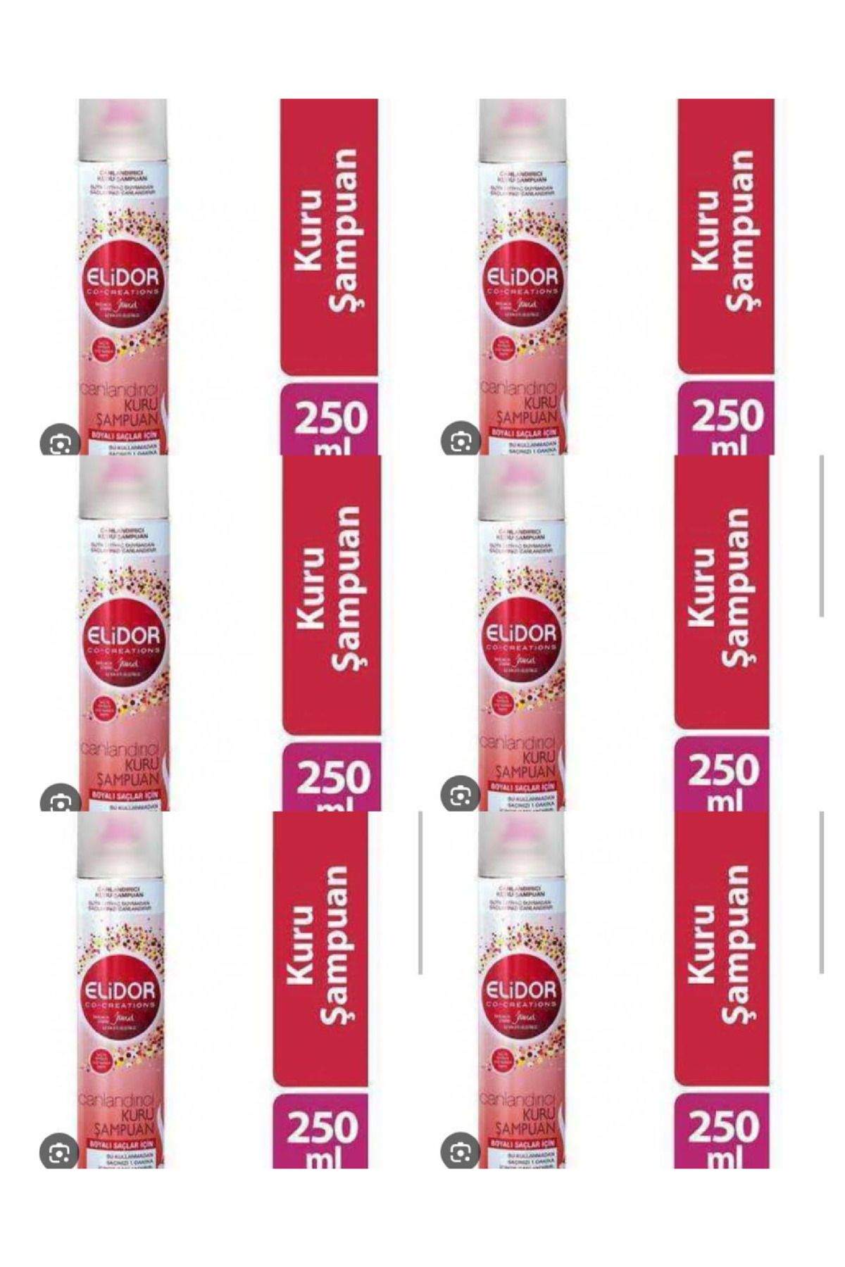 Elidor Hacim Veren Canlandırıcı Boyalı Saçlar İçin Kuru Şampuan 250ml X6 Adet