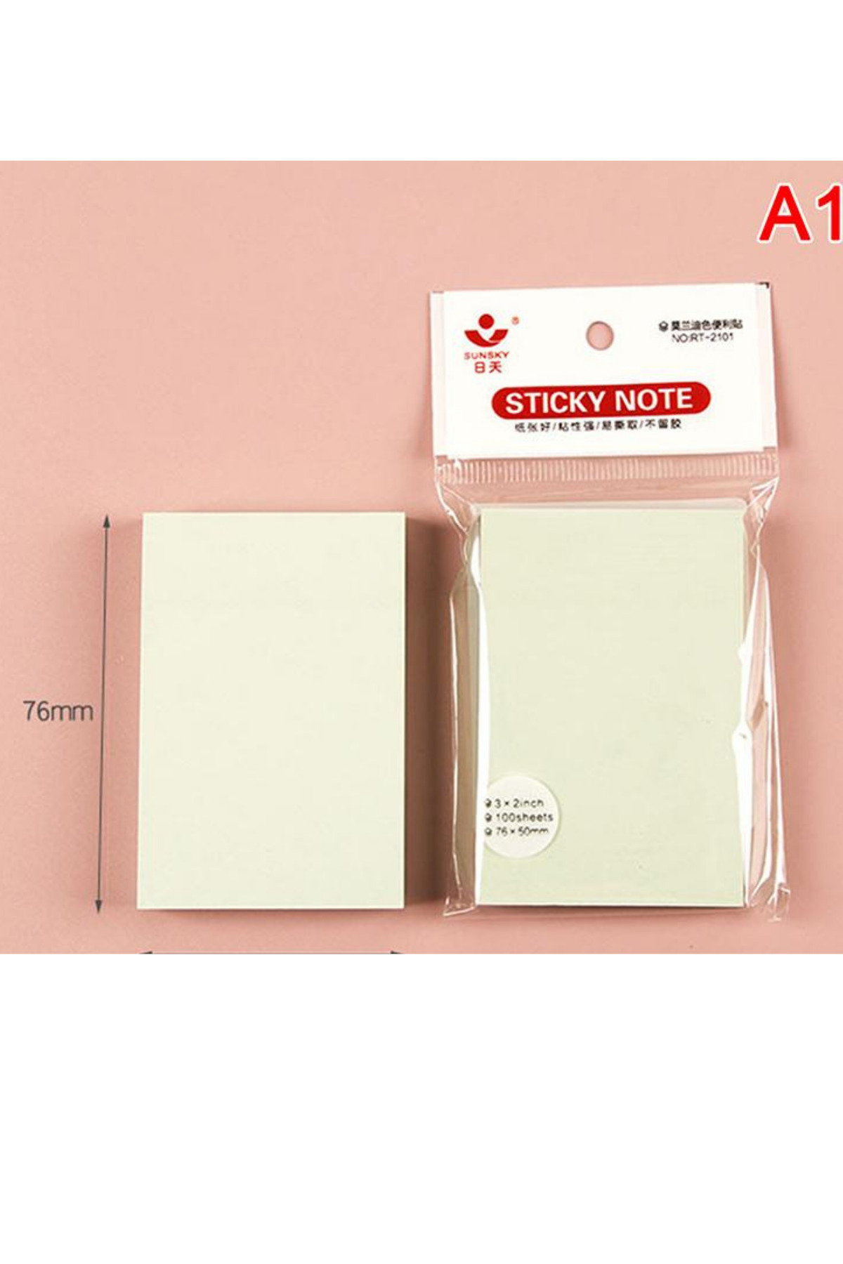 NaSaDAN 100 Yaprak Pastel Renk 4 Renkli Postit Not Kağıdı 1 Adet 76x102mm