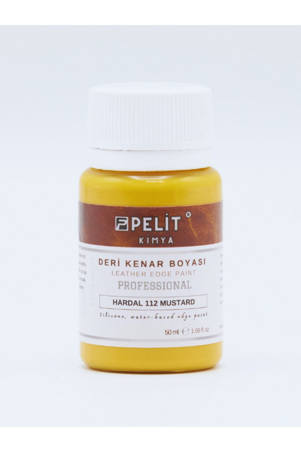 Pelitkimya Hardal Deri Kenar Boyası 50 ml Leather Edge Paint Mustard