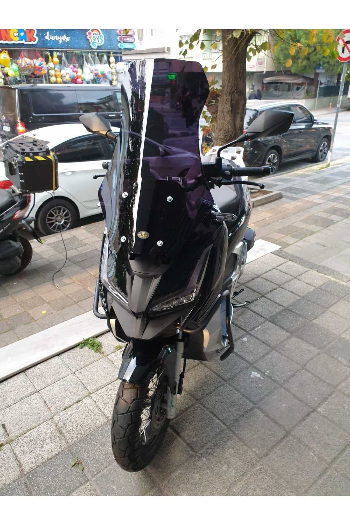 Barossa ADV 125 Siperlik Ön Cam 2025 Model 65cm Siyah Renkli 4mm ORTA BOYLU CAM