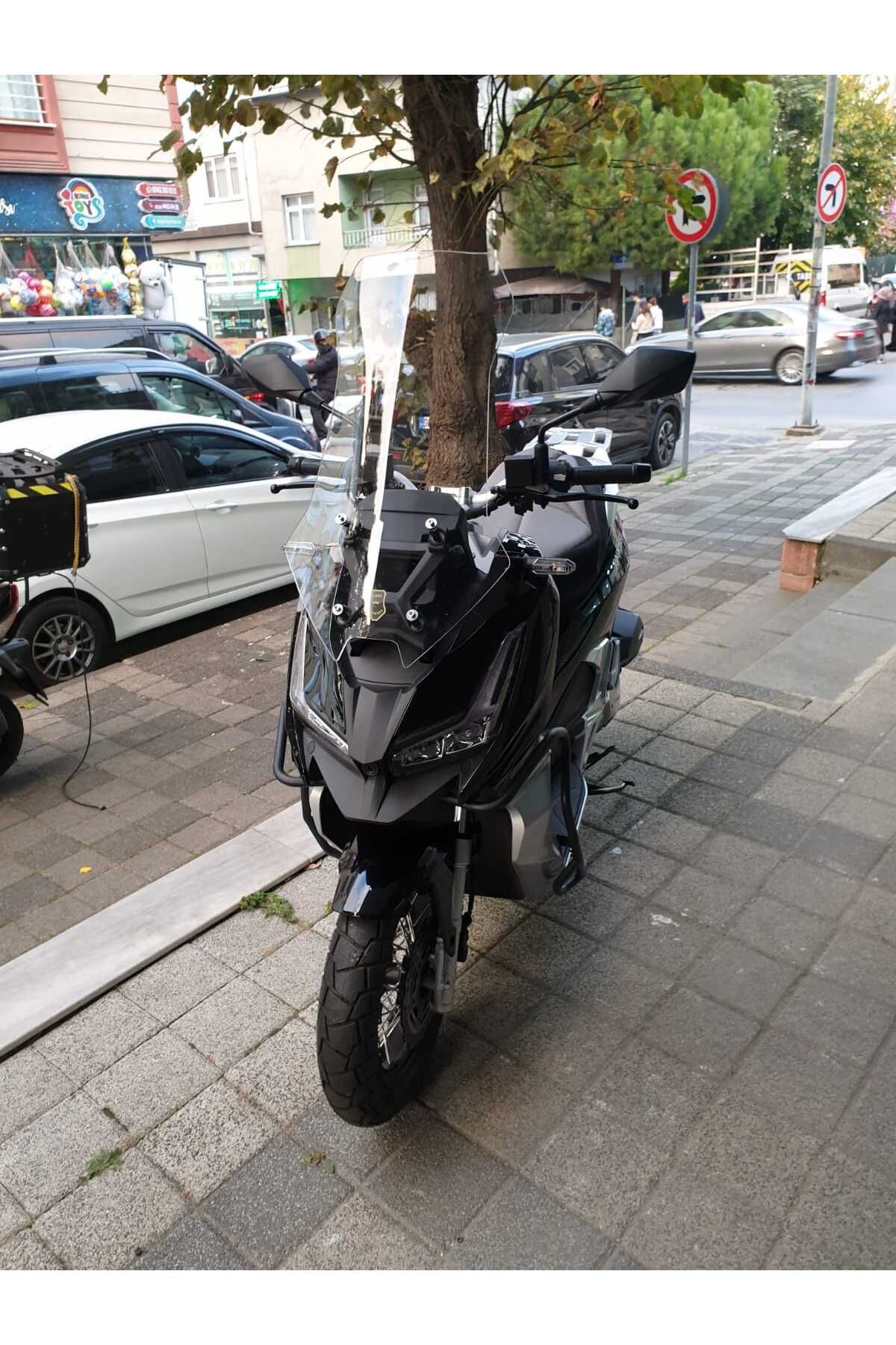 Barossa ADV 125 Siperlik Ön Cam 2025 Model 65cm Şeffaf Renkli 4mm ORTA BOYLU CAM