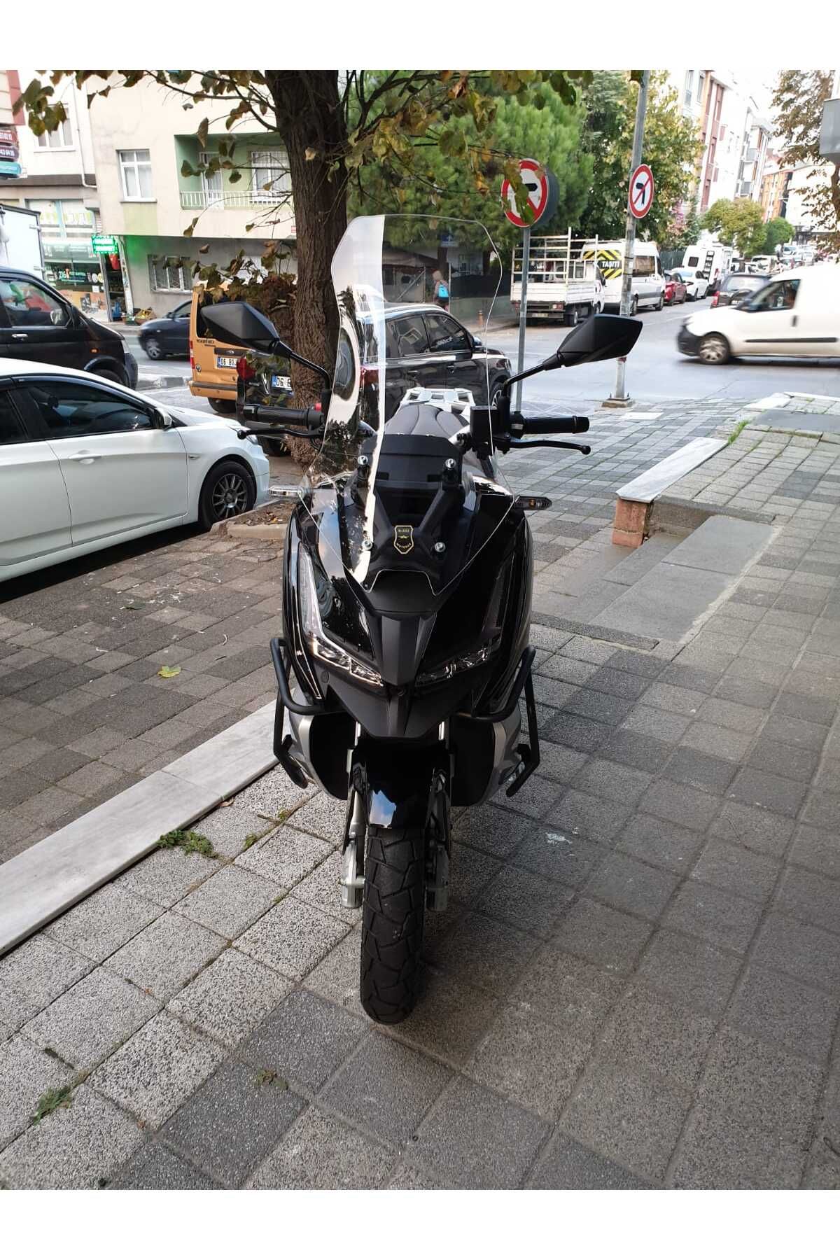 Barossa ADV 125 Siperlik Ön Cam 2025 Model 65cm Şeffaf Renkli 4mm ORTA BOYLU CAM