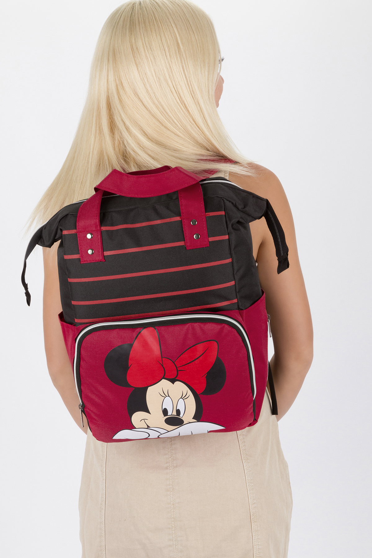 Lui Baby Anne Bebek Bakım Sırt Çantası Termal Biberonluk Bebek Arabası Askı Aparatı Hediye Minnie Mouse fotoğrafı 3 (önizleme)