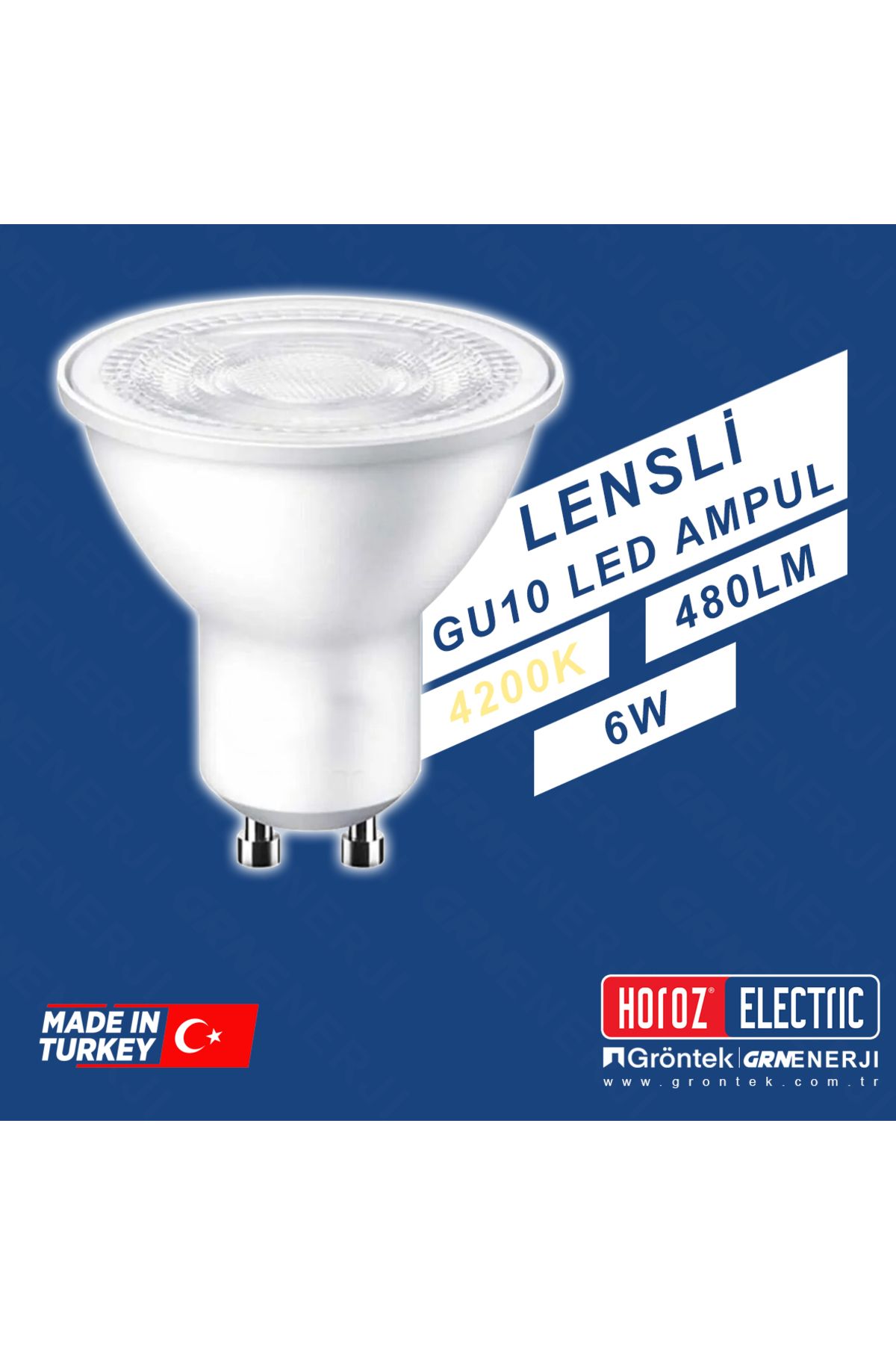 Horoz Elektrik 3 ADET GU10 LENSLİ LED SPOT AMPUL