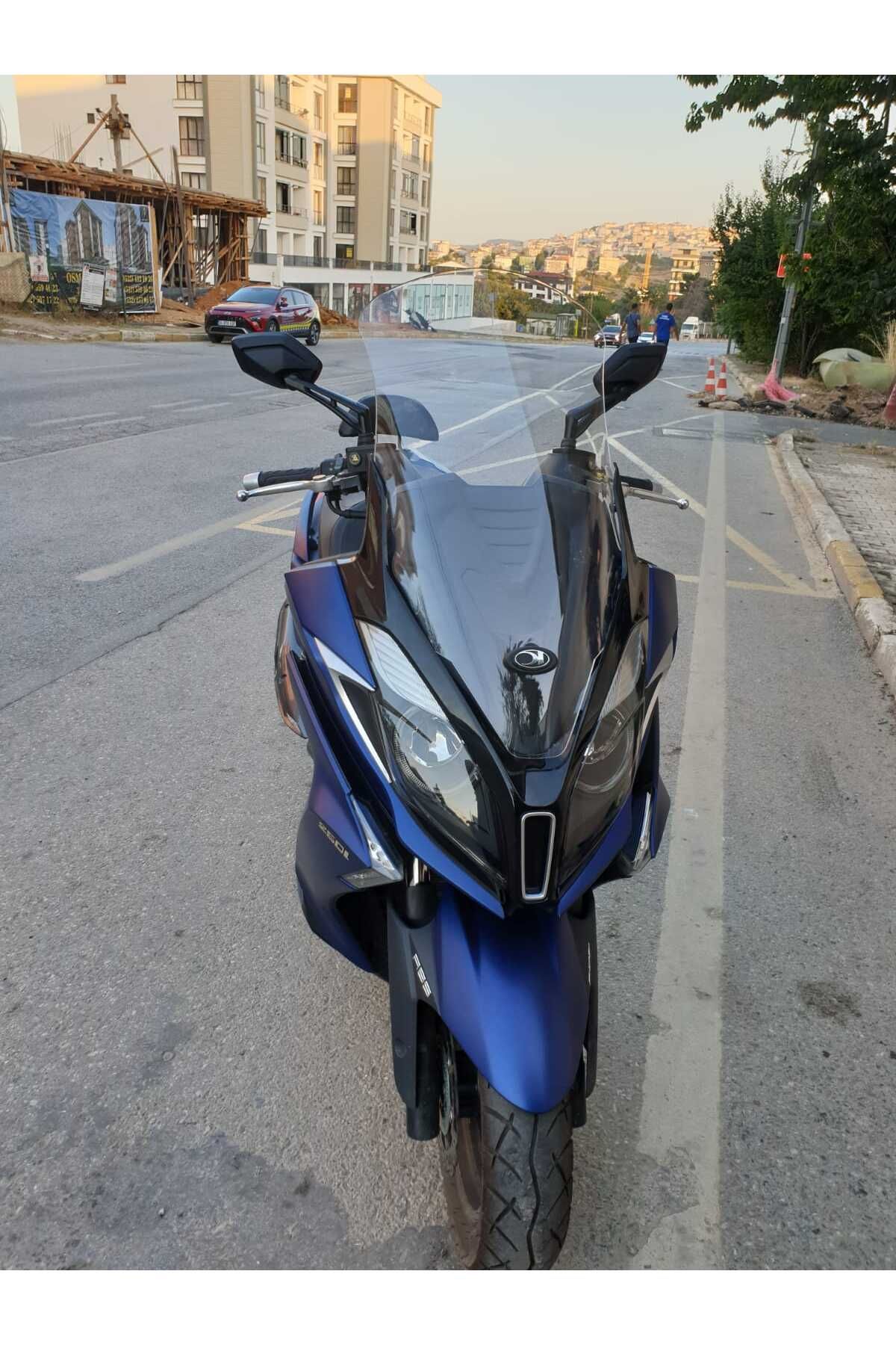 Kymco Downtown 250i Siperlik Ön Cam 2016 2025 Model 78cm Şeffaf Renkli 4mm UZUN CAM