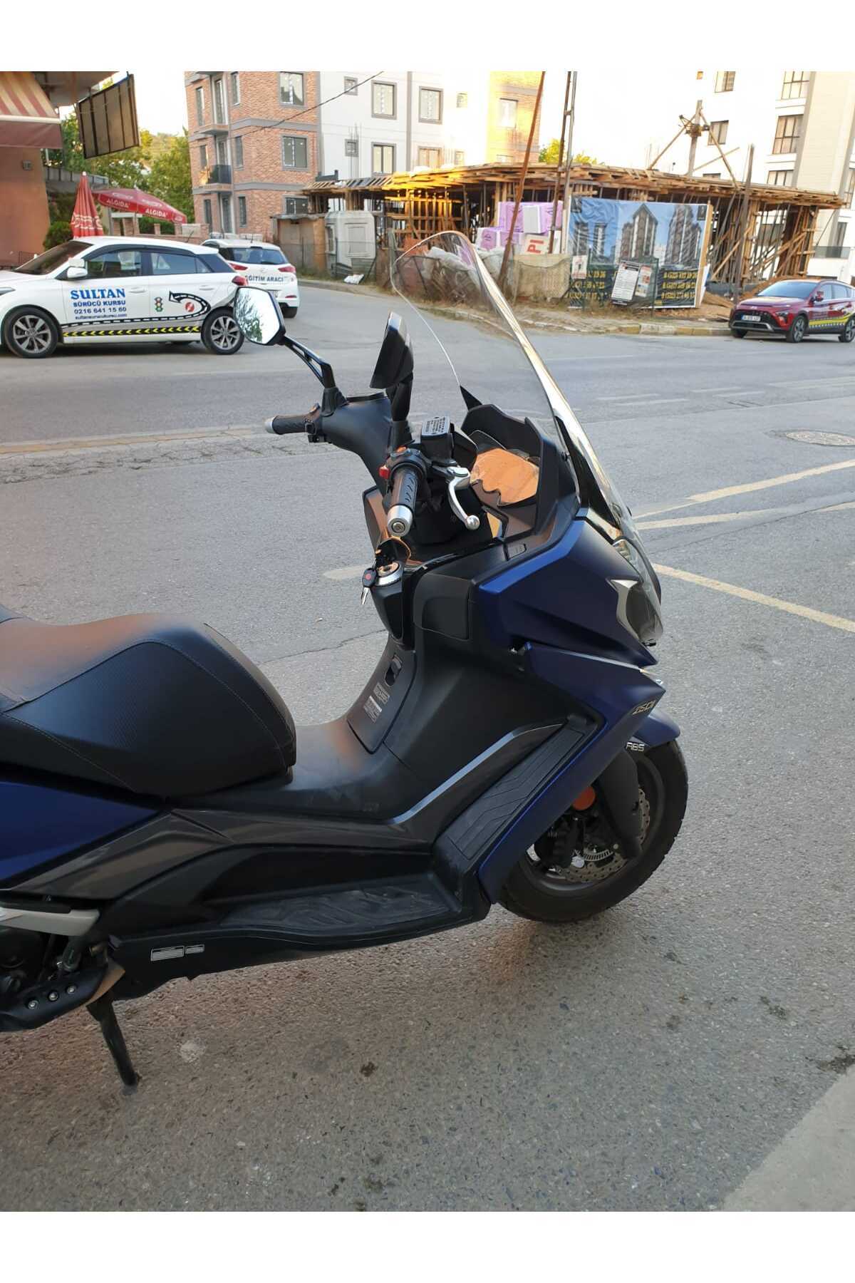 Kymco Downtown 250i Siperlik Ön Cam 2016 2025 Model 78cm Şeffaf Renkli 4mm UZUN CAM